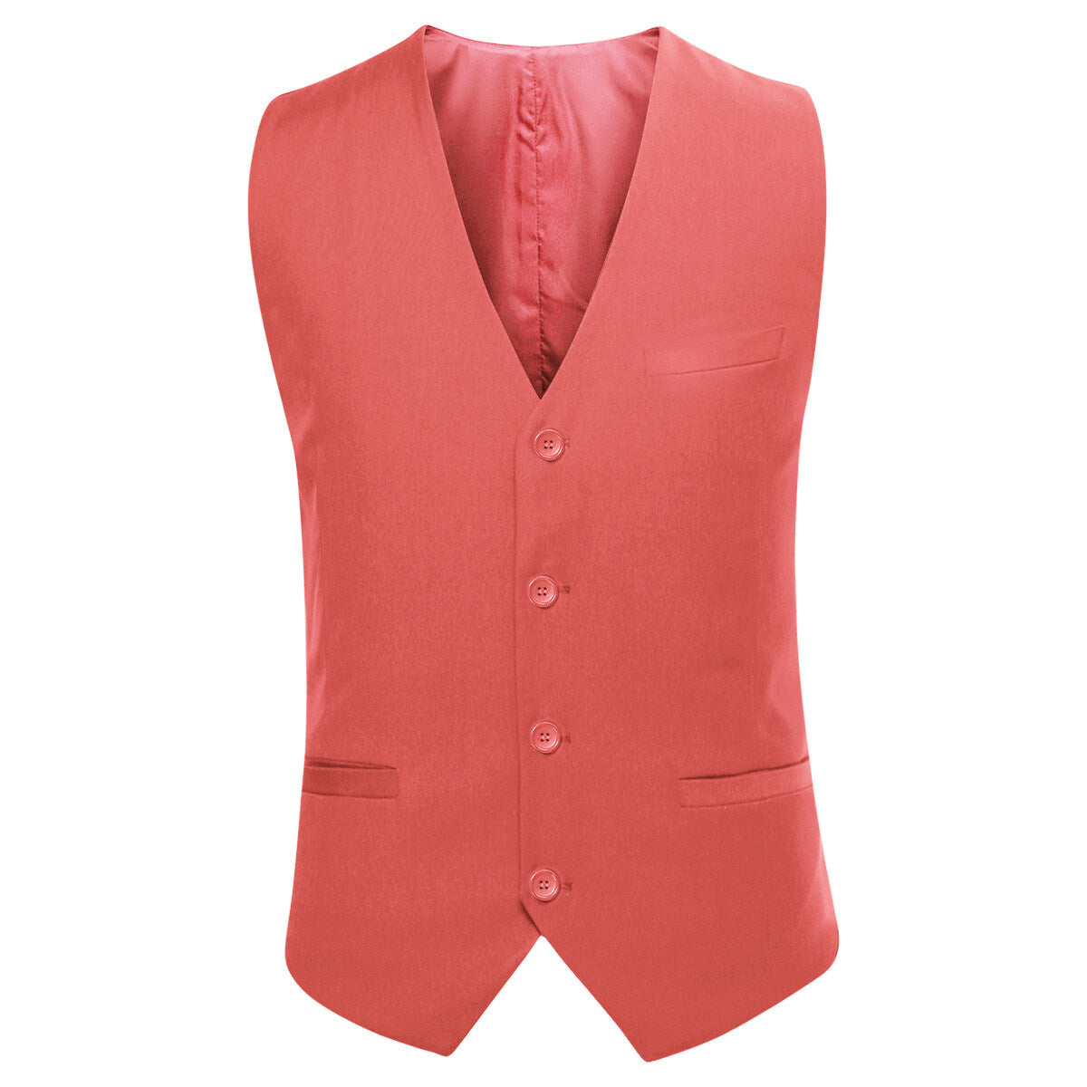 3 Piece Slim Fit One Button Rose Red Suit Set for Men - Formal Business Attire, Wedding & Special Occasions | Fashionable Office Wear & Evening Outfits