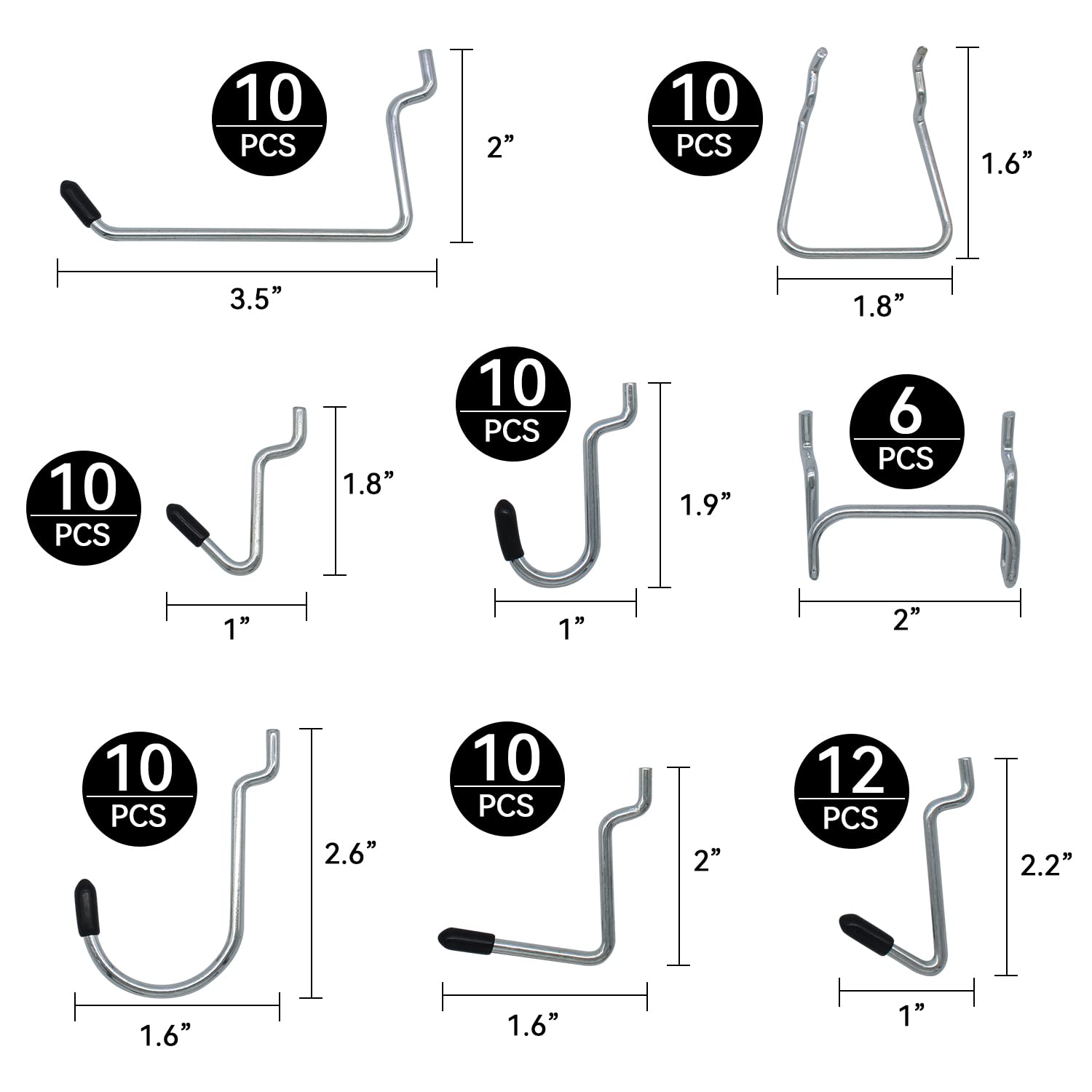258 PCS Pegboard Hooks Kit - Metal Pegboard Hooks, Bins & Accessories for Garage, Workshop & Retail Organization - Heavy Duty Storage Solution for Tools, Supplies & Retail Displays