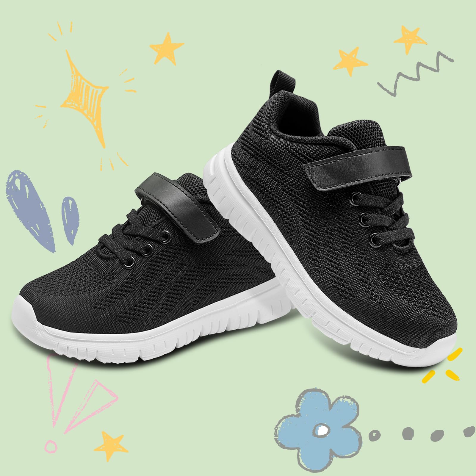 **Breathable Lightweight Kids Sneakers for Boys & Girls - Athletic Tennis Shoes for Little & Big Kids - Perfect for Running, School & Play**
