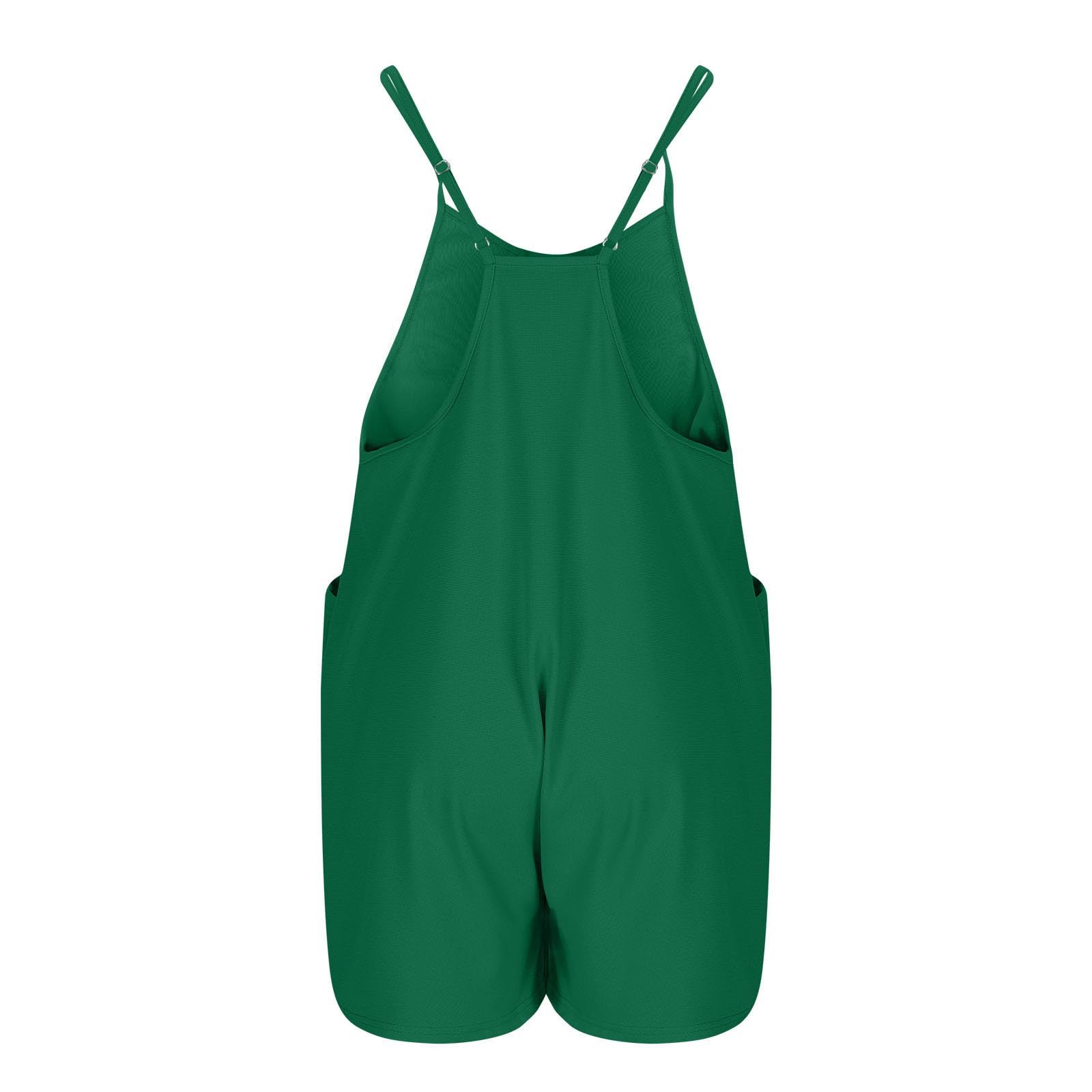 Women's Casual Waffle Jumpsuit - Adjustable Straps & Pockets for Outings