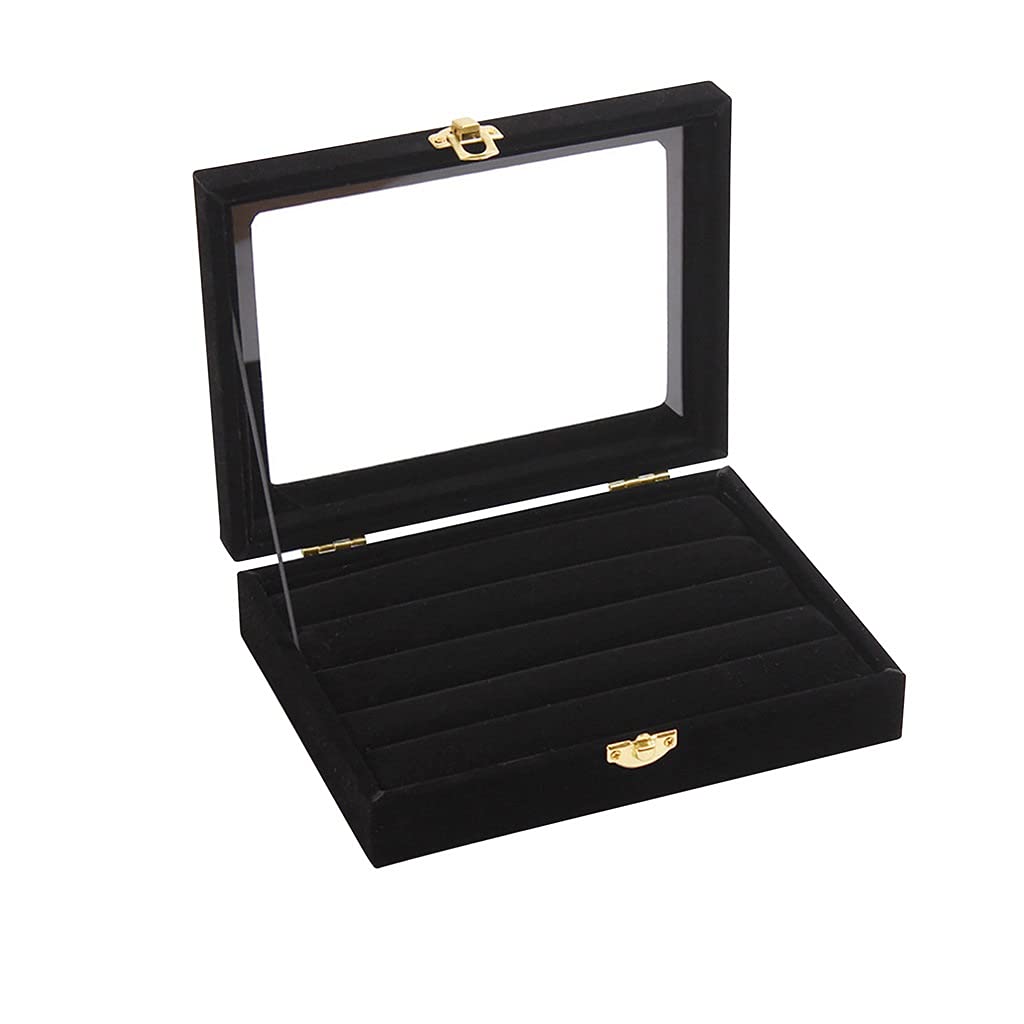 Velvet Jewelry Display Organizer Box - Portable Zippered Storage Case for Rings, Earrings & Accessories | Perfect for Travel, Home Organization & Jewelry Business Display