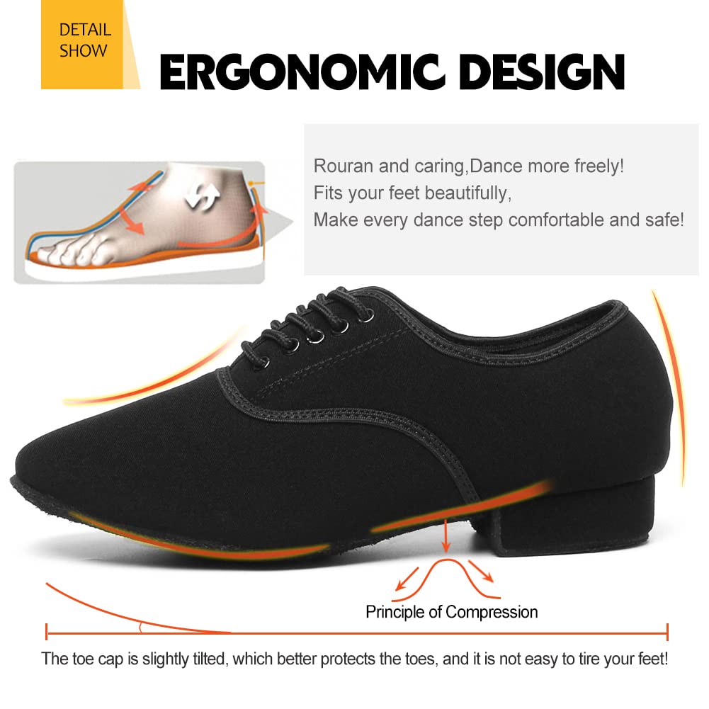Professional Men's Latin Dance Shoes for Ballroom, Tango & Waltz - Modern Standard Performance Dancing Shoes for Men | Perfect for Competitions, Performances & Social Dancing