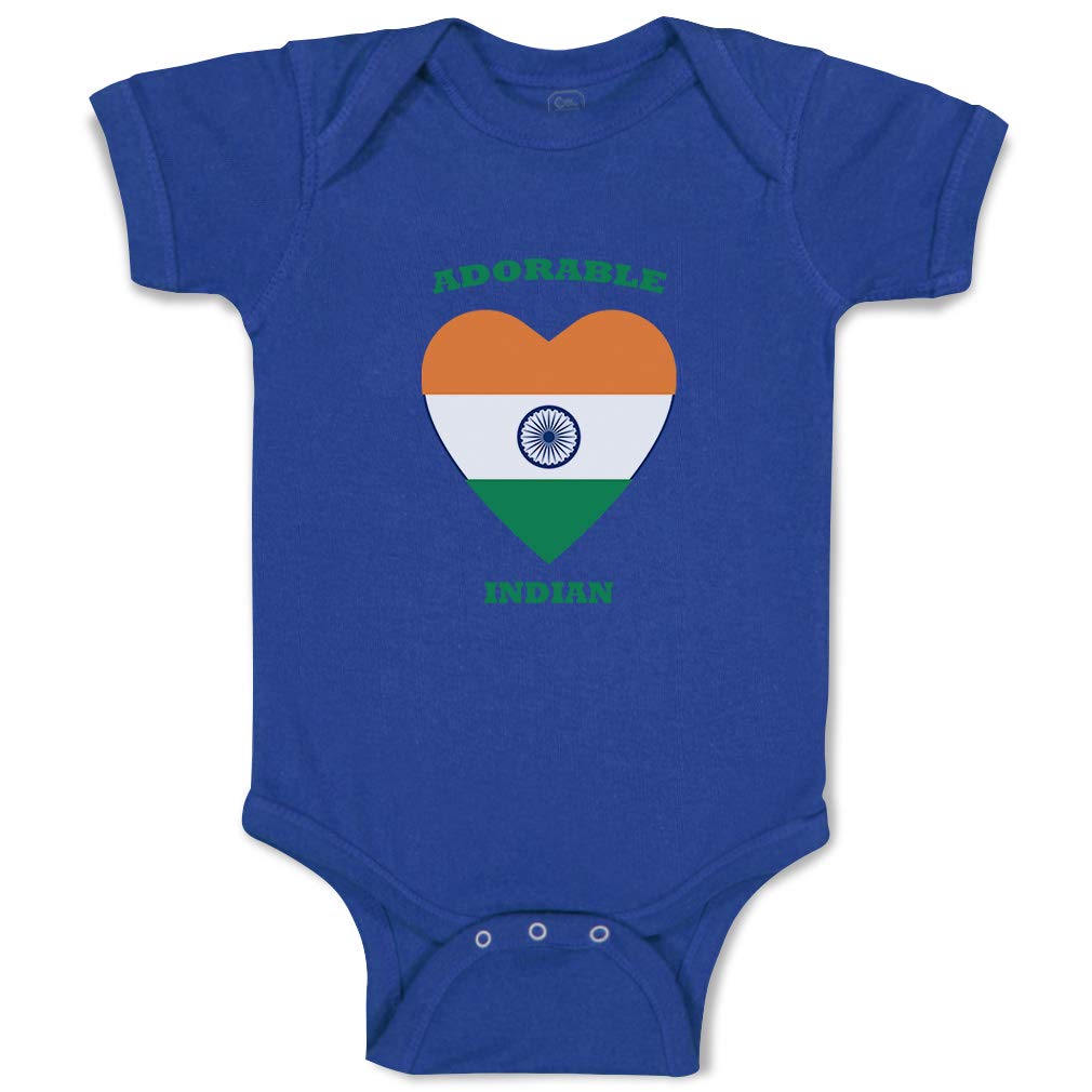 Custom Baby Bodysuit for Boys & Girls - Adorable Indian Heart Design, Funny & Soft Cotton Infant Clothes | Perfect for Newborn Photoshoots, Family Gatherings & Special Occasions