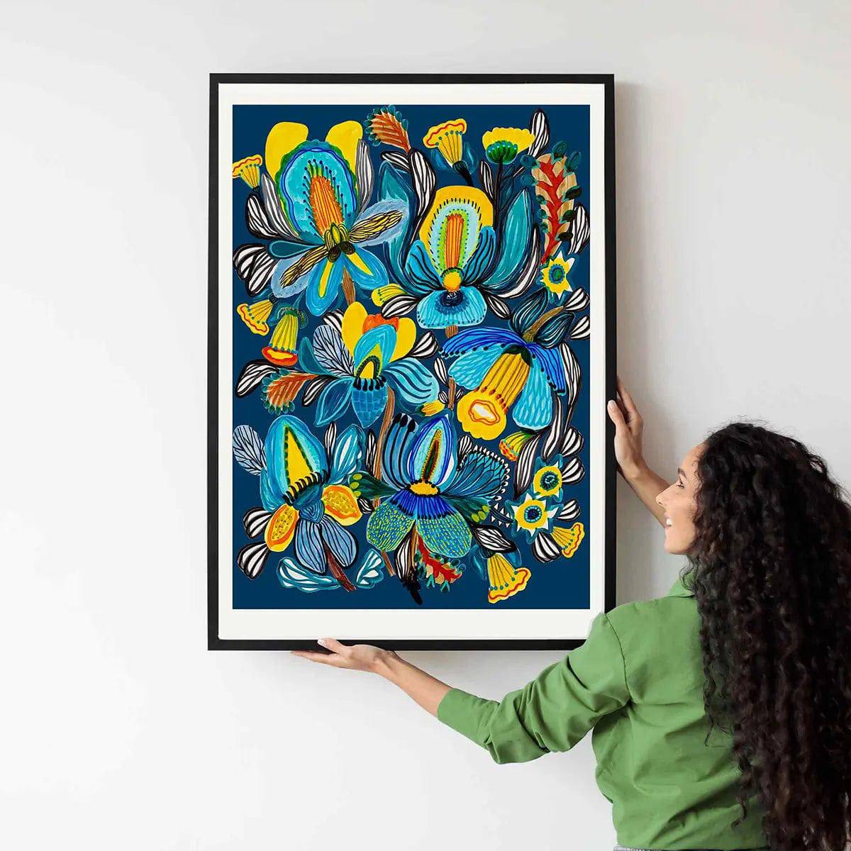 Jungle Orchids Wall Art Print - Tropical Botanical Decor for Living Room, Bedroom & Office - Premium Canvas Painting for Home & Office Decor