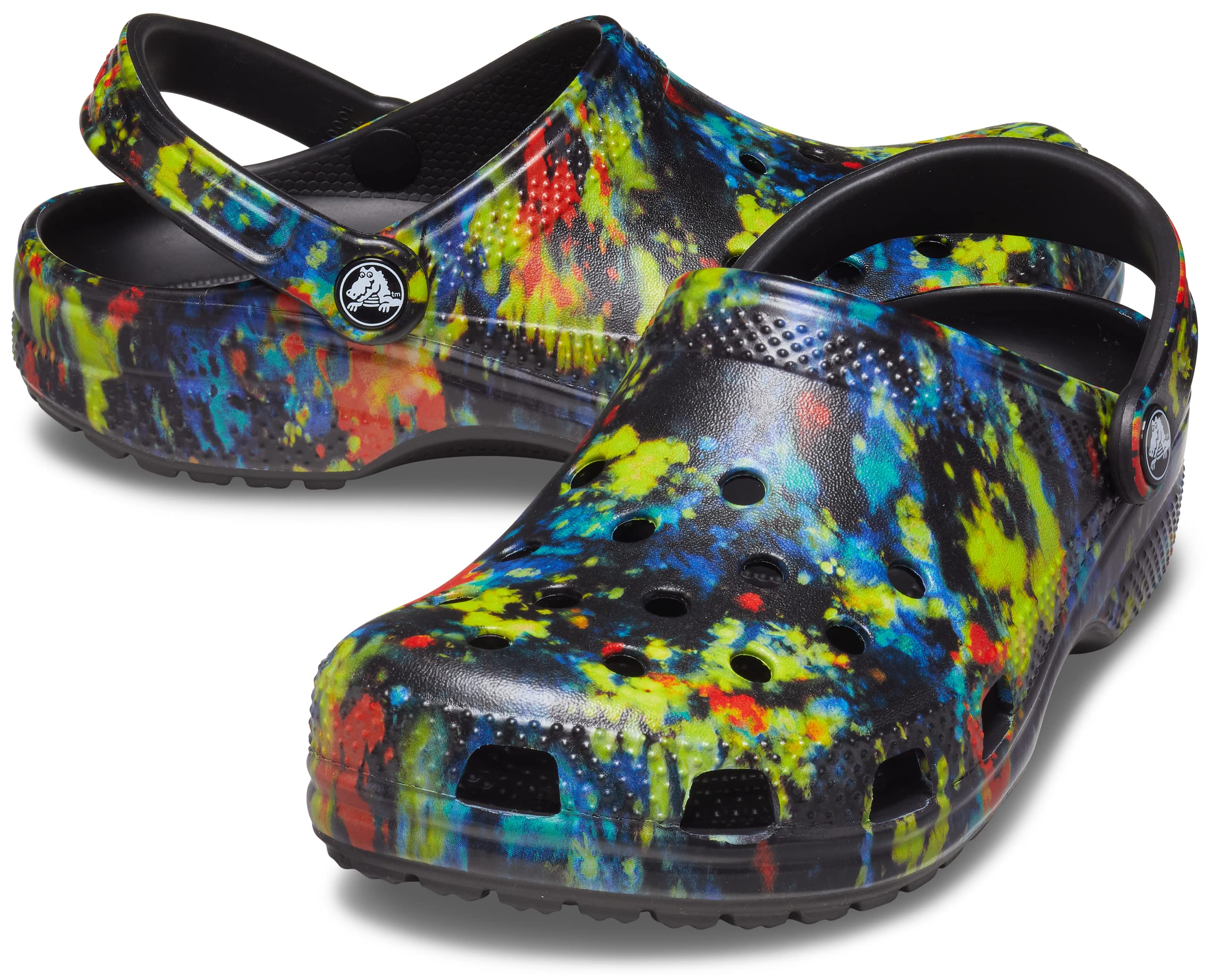 Crocs Classic Solar Rainbow Clogs | Comfortable Slip-On Shoes for Men & Women | Perfect for Beach, Pool, Garden & Casual Wear