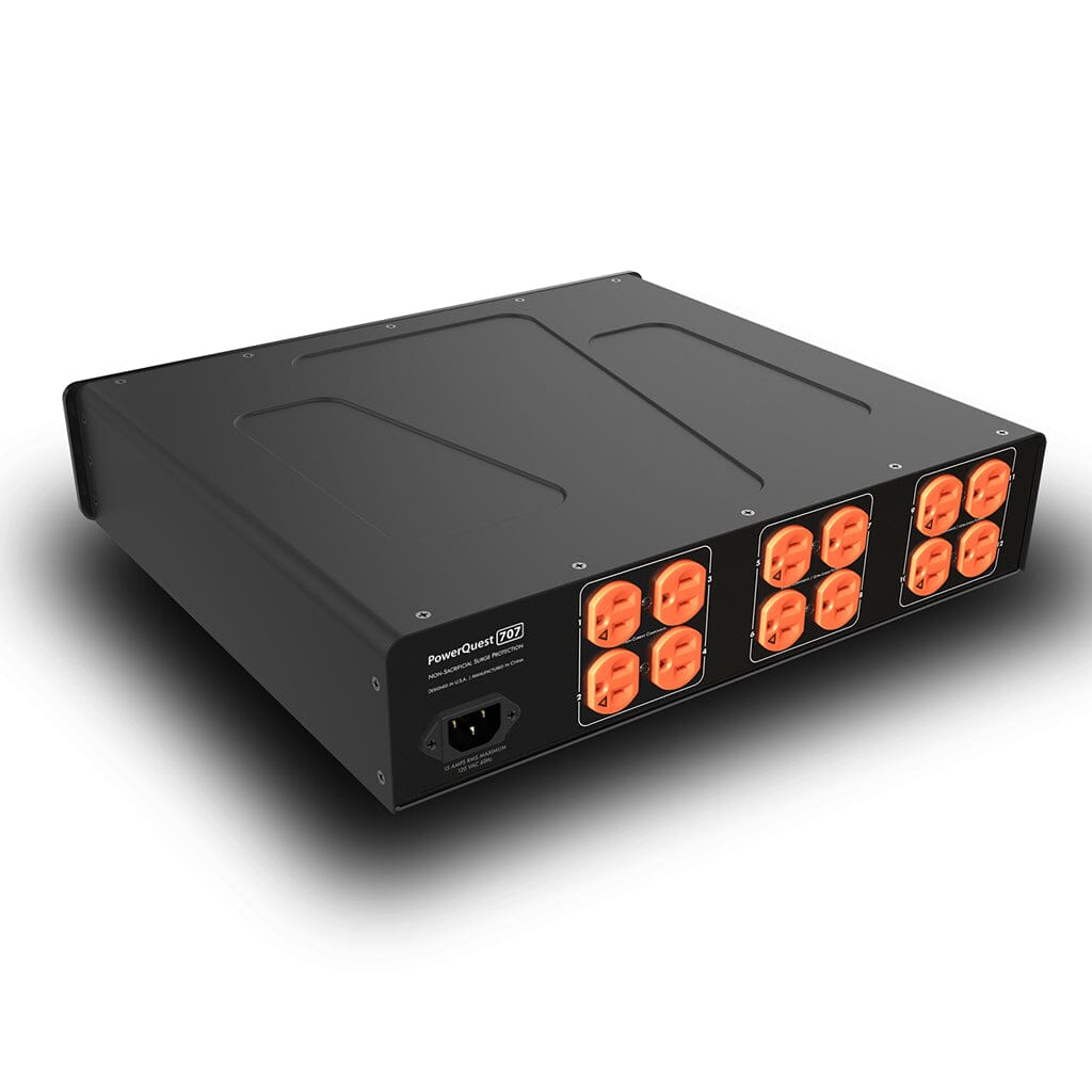 AudioQuest PowerQuest 707 Premium Power Conditioner - Surge Protector & Noise Filter for Home Theater, Studio & Hi-Fi Systems