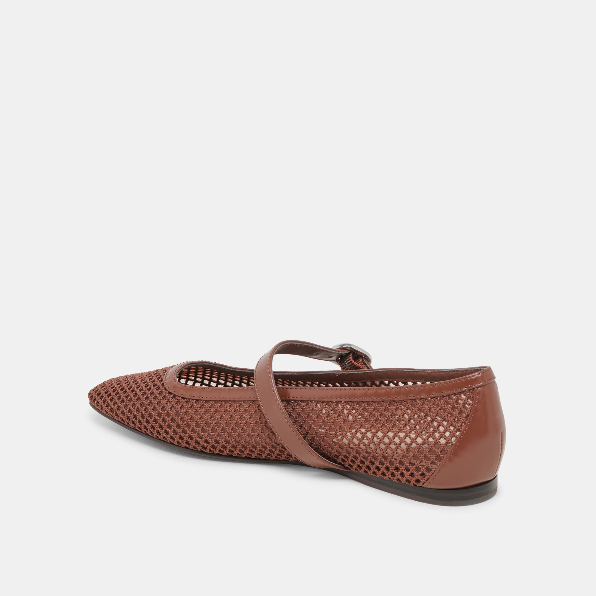RODNI Women's Comfortable Mesh Ballet Flats - Breathable Woven Toffee Color Slip-On Shoes for Casual Wear, Work & Travel