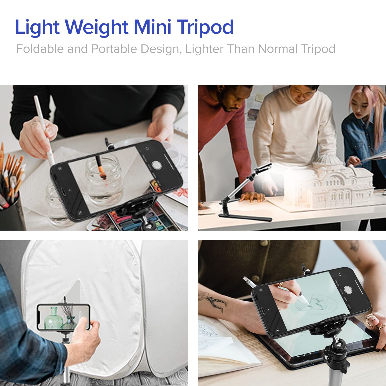 Lightweight Table Top Tripod for DSLR Camera & Smartphone - Compact Portable Stand for Photography & Video Recording - Perfect for Vlogging, Live Streaming & Home Studio Setup (Model AGG1184)