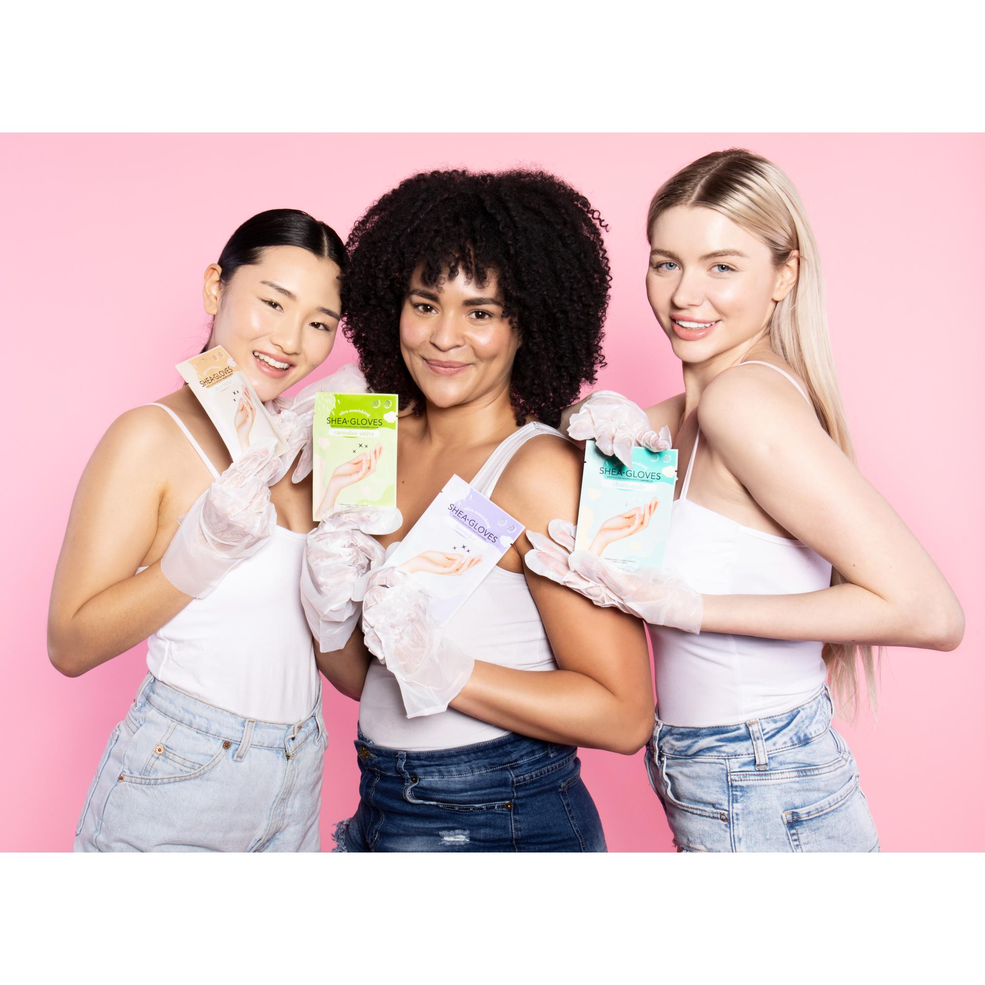 Avry Beauty Shea Butter Gloves for Women - Ultra Moisturizing Hand Care with Deep Hydration - Perfect for Overnight Treatment, Dry Skin Relief & Spa Night (1 Pair)