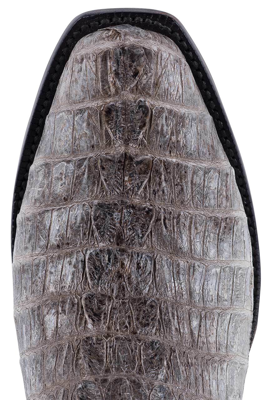 Exclusive Black Jack Men's Caiman Tail Cowboy Boots - Handcrafted Natural Leather Western Boots for Rodeo, Country Dance & Outdoor Adventures