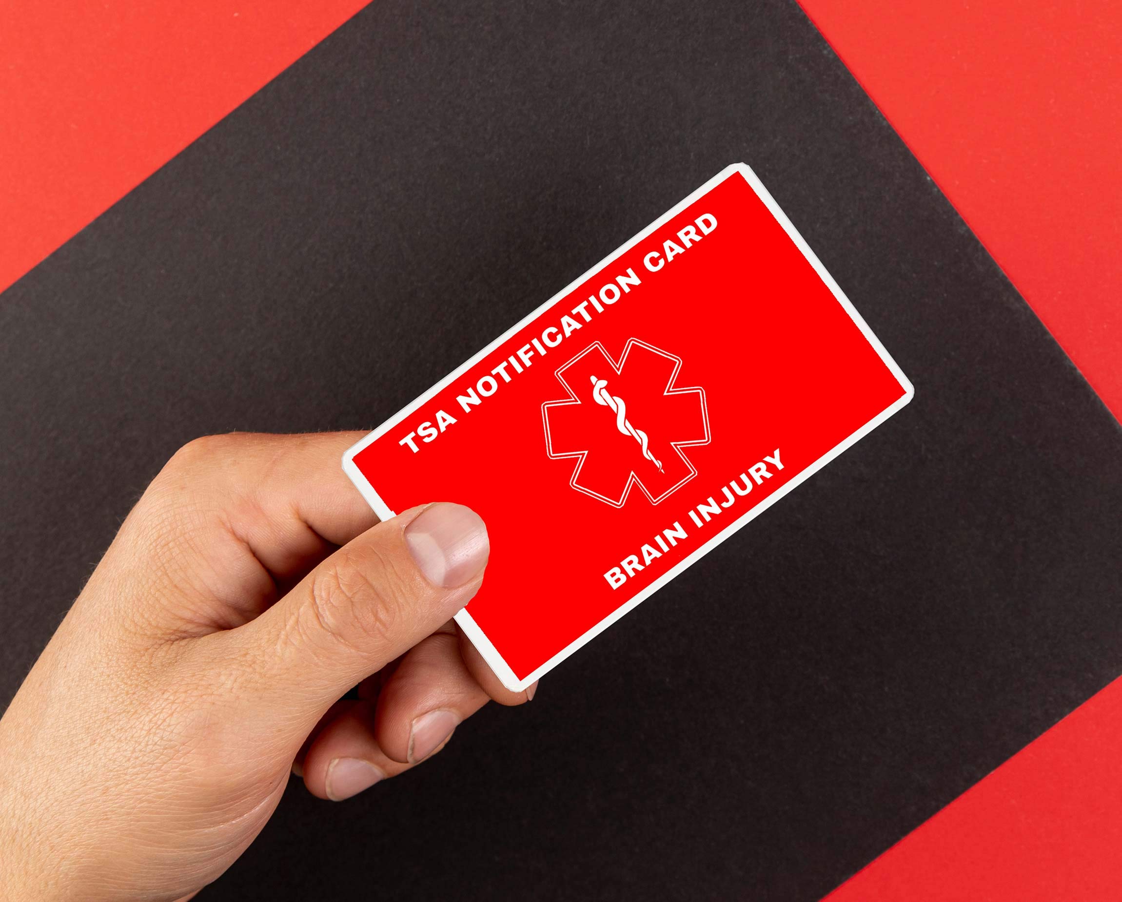 TSA Notification Card for Brain Injury - Air Travel Medical ID Wallet (3-Pack) - Essential for Safe and Stress-Free Flying