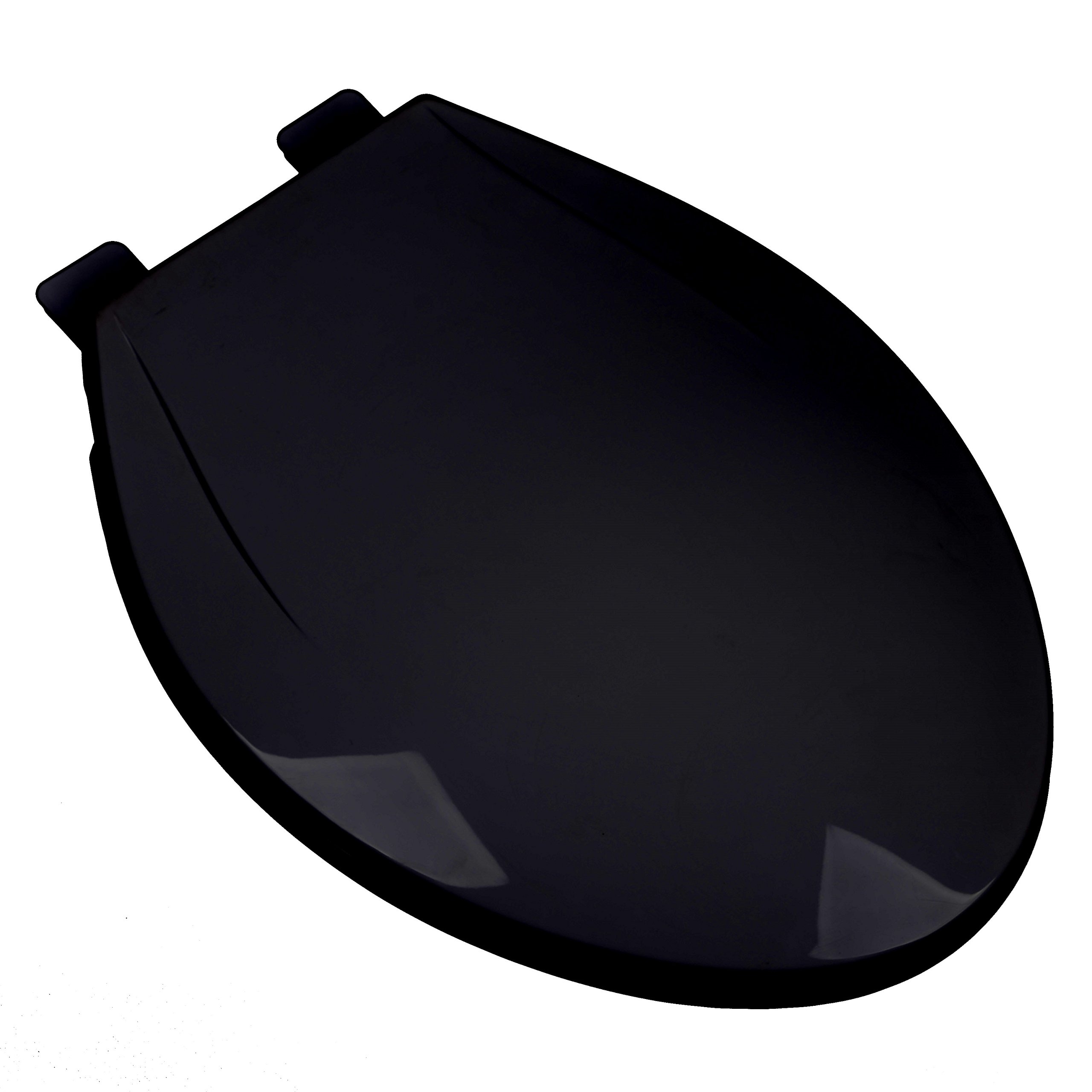Slow Close Plastic Elongated Toilet Seat with Adjustable Hinge - Top Mount, Easy Release & Clean - Bathroom Decor - Perfect for Modern Homes & Commercial Spaces (Black)