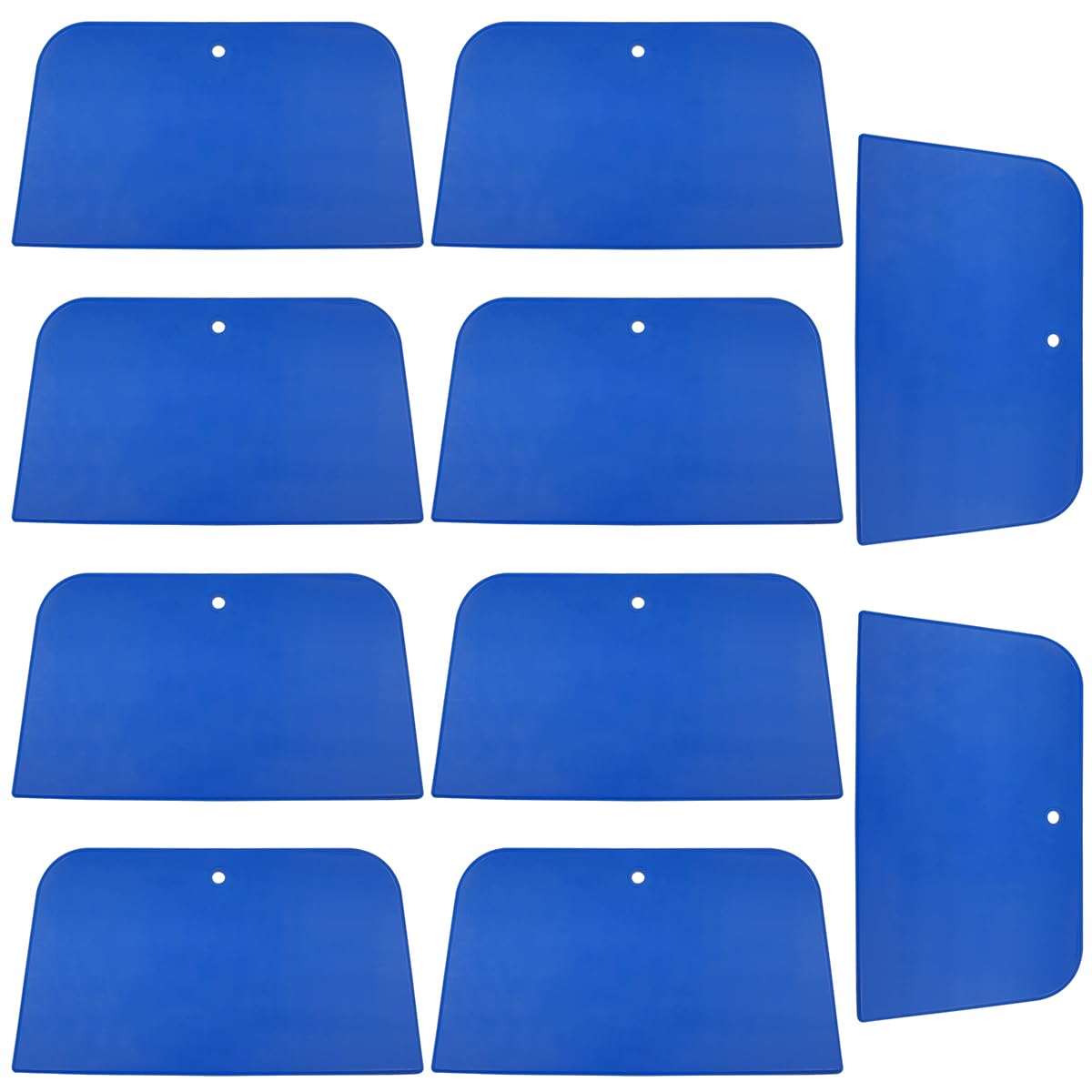 10-Piece 6-Inch Plastic Body Filler Spreader Set - Reusable Automotive Putty & Paint Applicators for Fillers, Glazes, Caulks - Perfect for Car Repairs & DIY Projects (Blue)