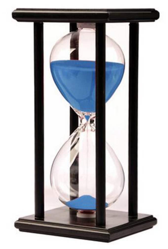 60 Minute Sand Timer - Black Frame Blue Sand Hourglass for Kitchen, Office, Classroom, Games | Perfect for Cooking, Study, Meditation & Party Decor