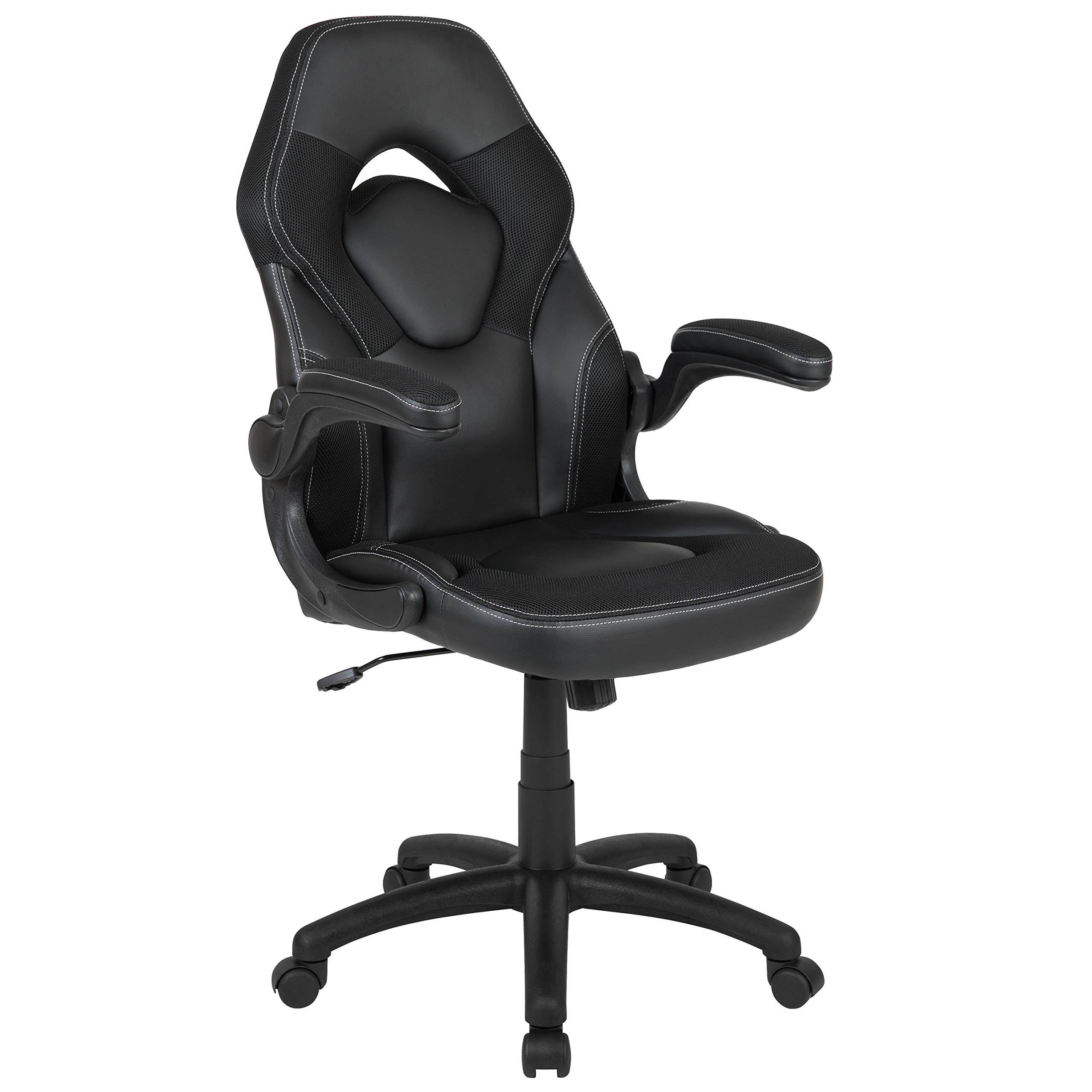 Premium Black Gaming Desk & Chair Set with Cup Holder, Headphone Hook & Monitor Stand - Ergonomic PC Gaming Setup for Home Office & Streaming Stations
