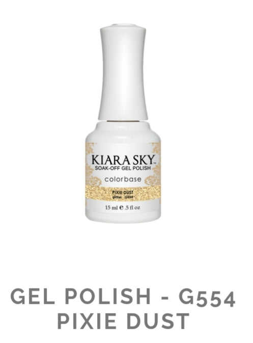 KIARASKY GEL POLISHES G554 PIXIE DUST - Long Lasting Nail Polish Kit for Professional & DIY Manicures - Perfect for Nail Salons, Home Use & Special Occasions
