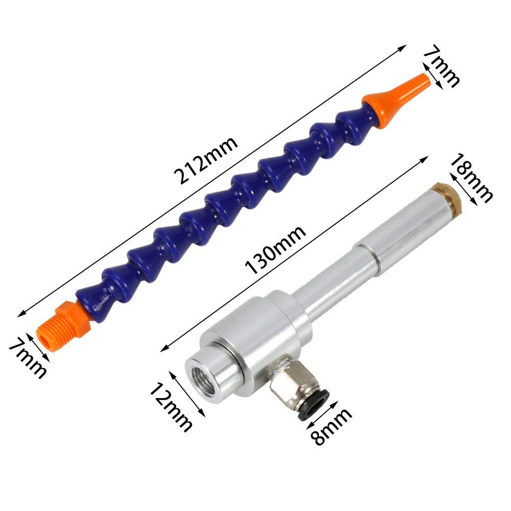 Aluminum Alloy Vortex Cold Air Cooling Gun with Flexible Tube - Hot & Cold Air Blower for Milling, Drilling, Welding & Electronics Repair | Workshop & DIY Tool