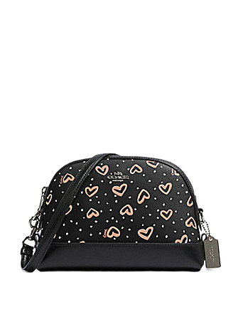 Coach Dome Crossbody Bag with Crayon Heart Print - Stylish Women's Shoulder Purse for Everyday Use, Travel & Date Nights