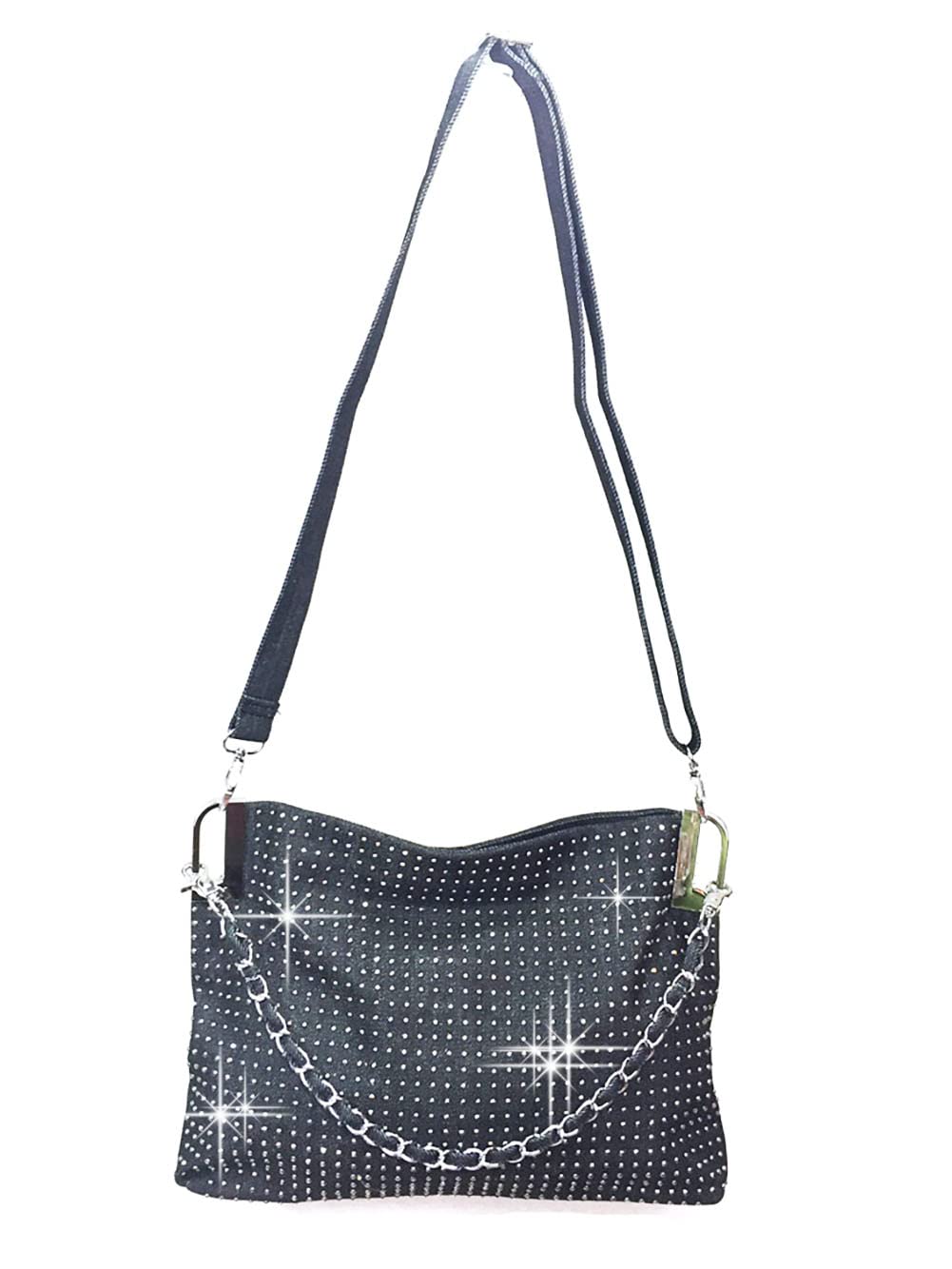 Sparkly Studded Two-Way Swing Bag for Women - Trendy Crossbody & Shoulder Purse for Parties, Dating & Night Out