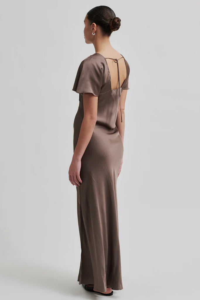 Wienna Maxi Dress for Women - Elegant Chocolate Chip Color, Perfect for Summer, Beach, and Casual Outings