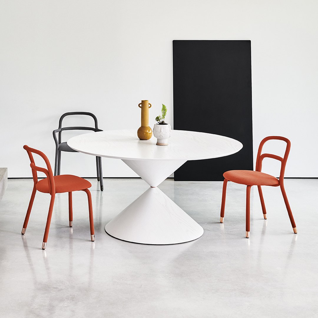 Modern Clessidra L-Shaped Dining Table Set for Small Spaces - Stylish & Space-Saving Kitchen Table for Apartments, Breakfast Nooks, and Compact Dining Areas