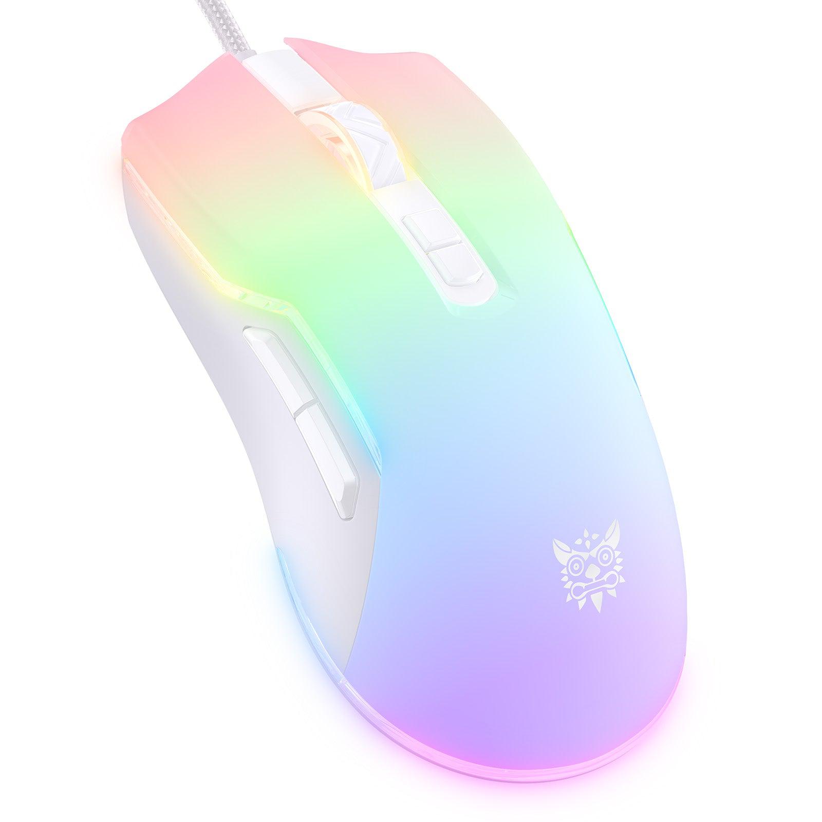 ONIKUMA CW922 Wired Gaming Mouse - 7200 DPI, 7 Programmable Buttons, RGB Backlit for PC & Laptop - Silent Click Optical Mouse for Gaming, Office Work & Home Use