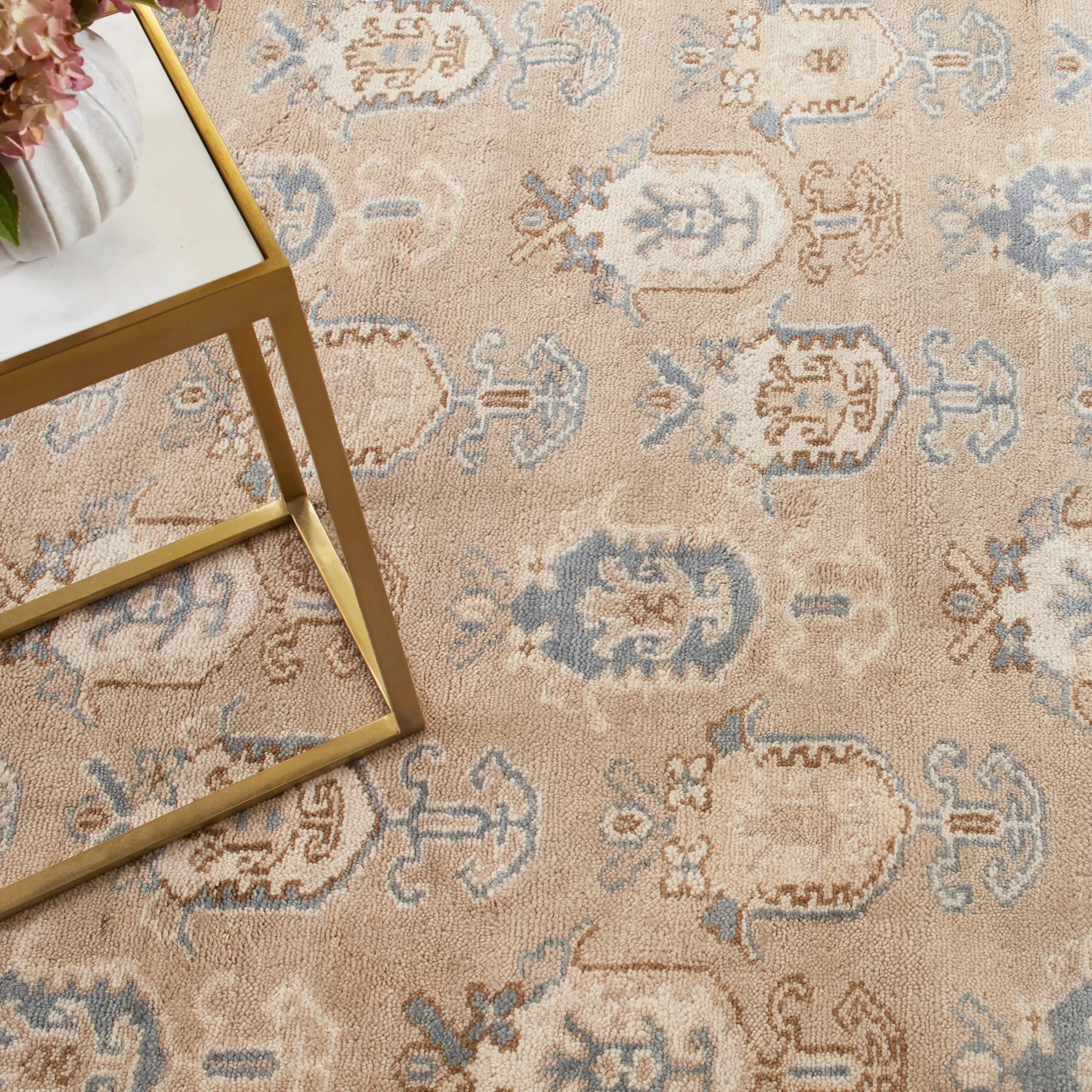 Dash & Albert Ashby Taupe Hand Knotted Wool Rug - Soft & Durable Area Rug for Living Room, Bedroom & Office - Perfect for Home Decor & Cozy Spaces