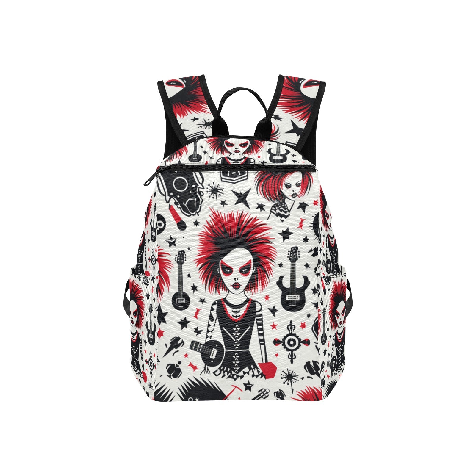 Punk Rock Girl Lightweight Casual Backpack - Stylish & Comfortable Daypack for School, Travel & Street Fashion