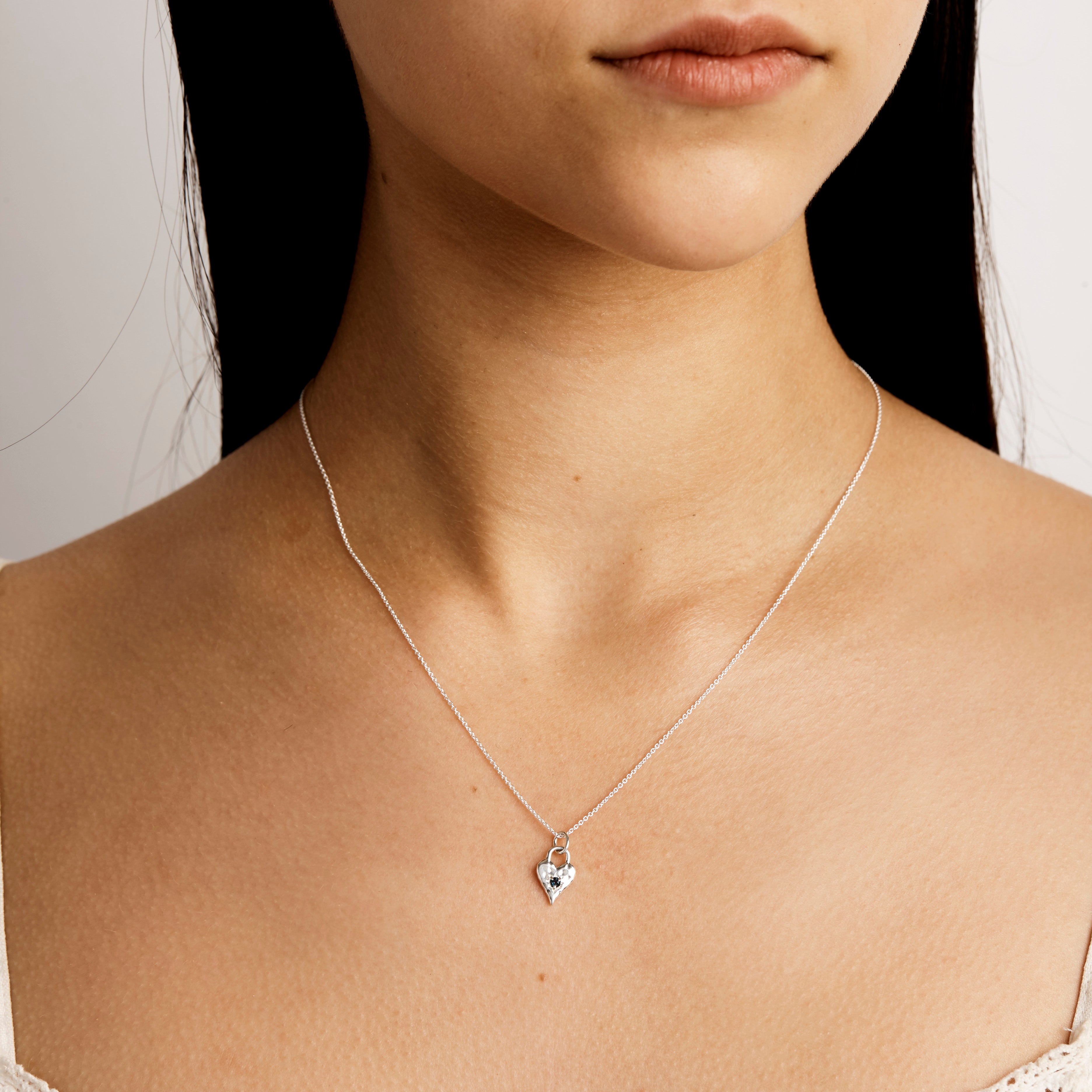 Love Heart London Blue Necklace - Elegant Sterling Silver Pendant for Women | Perfect Gift for Valentine's Day, Anniversary & Special Occasions
