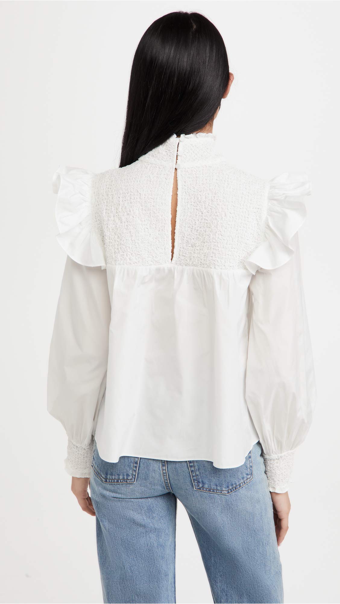 Cinq à Sept Women's Long Sleeve River Top - Elegant Blouse for Work & Evening Outfits | Perfect for Office, Date Night & Special Occasions