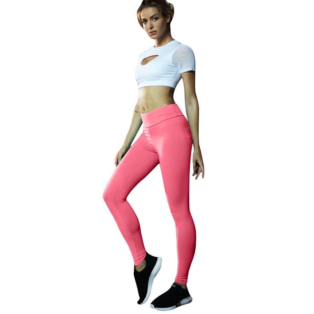 KINGOLDON Women's Yoga Pants - High Waisted Breathable Workout Leggings for Running, Fitness & Gym - Solid Color Athletic Pants for Yoga, Pilates & Daily Wear