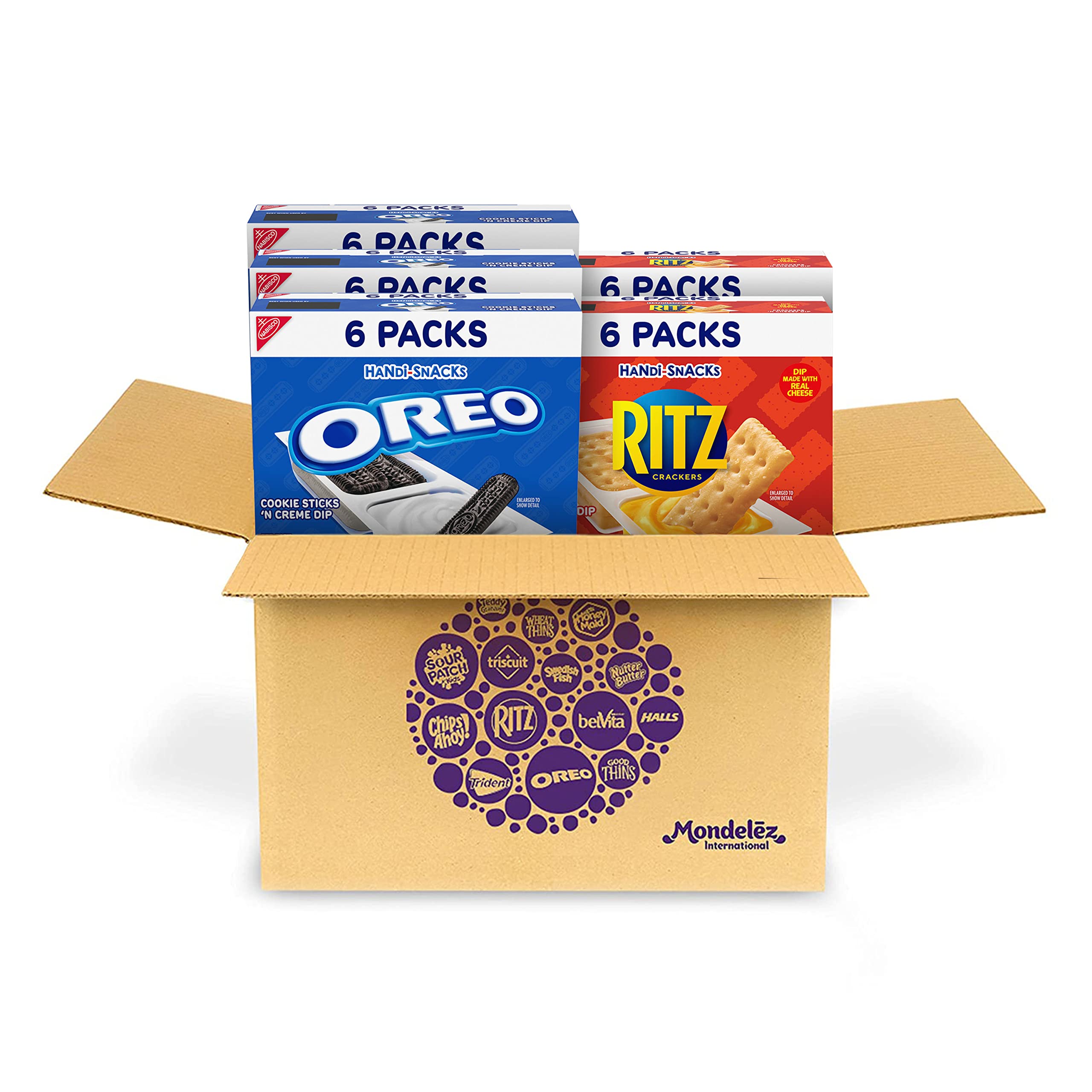 OREO & RITZ Variety Pack Snacks - 30 Individually Wrapped Packs (Assorted Flavors) | Perfect for School Lunches, Office Snacks & On-the-Go Treats