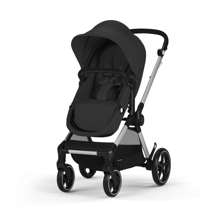 Cybex EOS Aton G 5-in-1 Travel System Stroller with Car Seat - Silver Frame | Lightweight Baby Stroller for Travel, Shopping & Outdoor Adventures