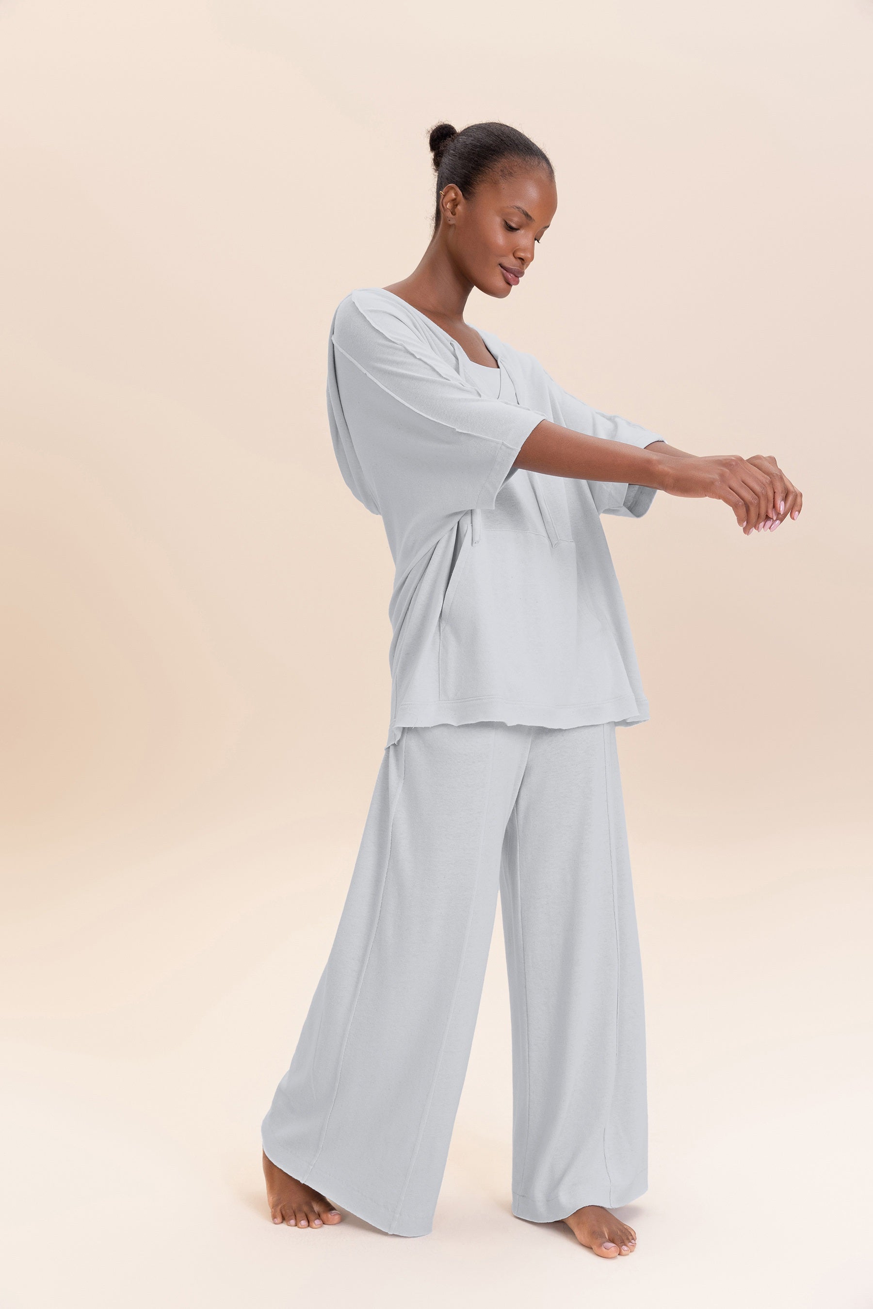 Slow Knit Wide Leg Pants for Women - Comfortable Loose Fit High Waisted Trousers - Perfect for Casual Wear, Lounge, and Yoga