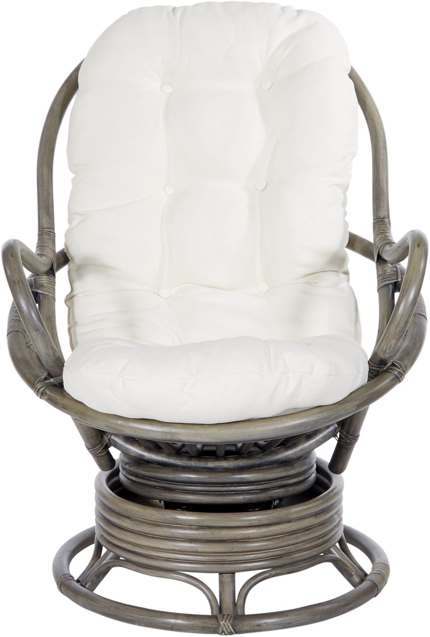 Office Star Tahiti Rattan Swivel Rocker Chair [TAH320] - Comfortable Wicker Patio Furniture for Outdoor Lounge, Porch & Garden Relaxation