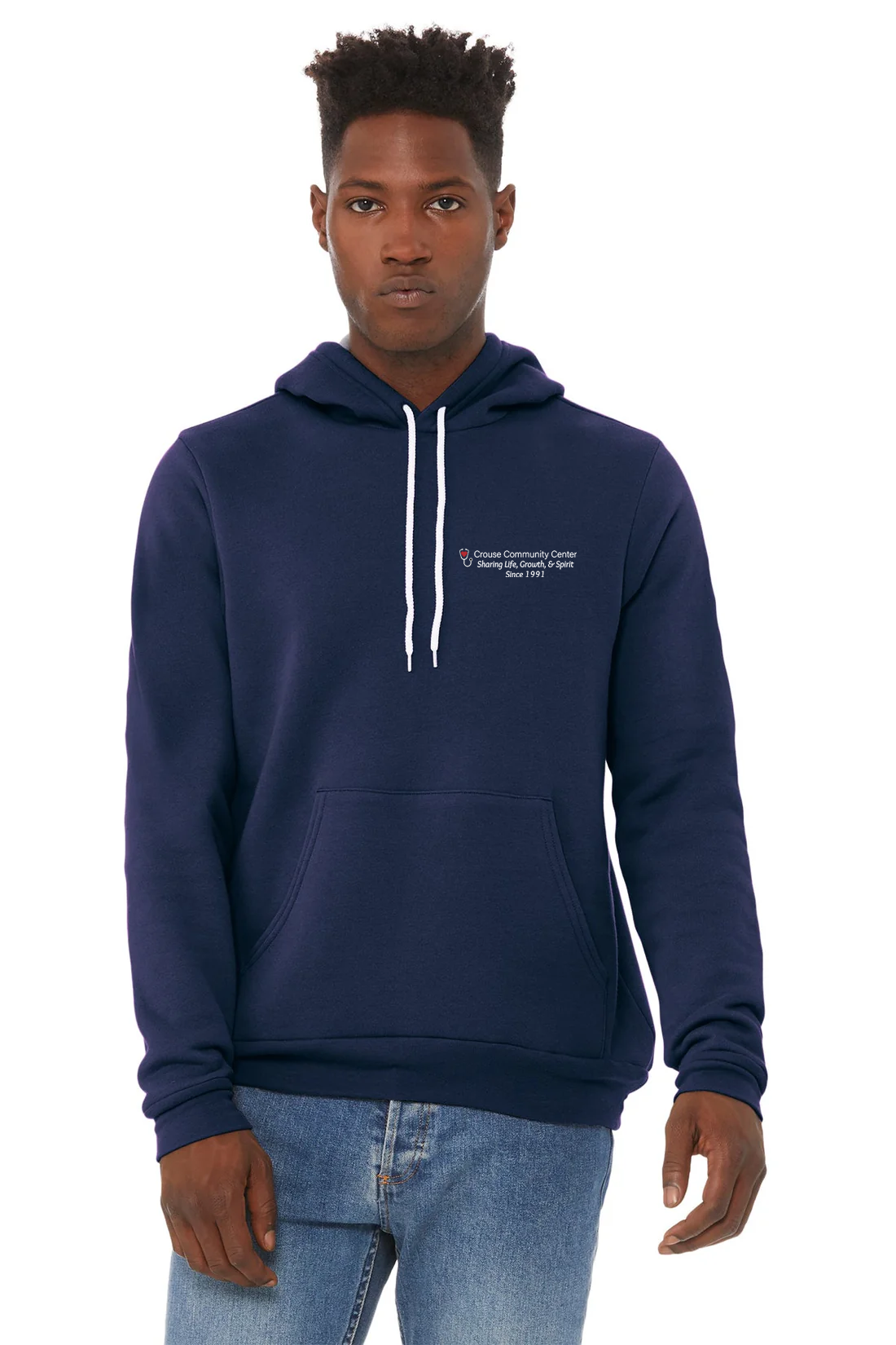 Bella Canvas Unisex Sponge Fleece Hoodie - Soft & Warm Navy Pullover for Men & Women | Perfect for Casual Wear, Outdoor Activities & Lounge Comfort