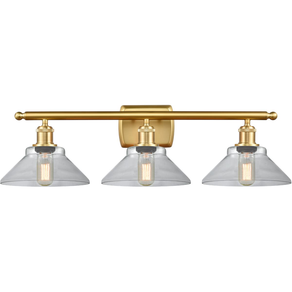 Orwell 3-Light LED Bathroom Vanity Light Fixture - 3W, 516-3W-SG-G132 - Perfect for Bathroom Mirror Lighting, Powder Room, and Modern Home Decor