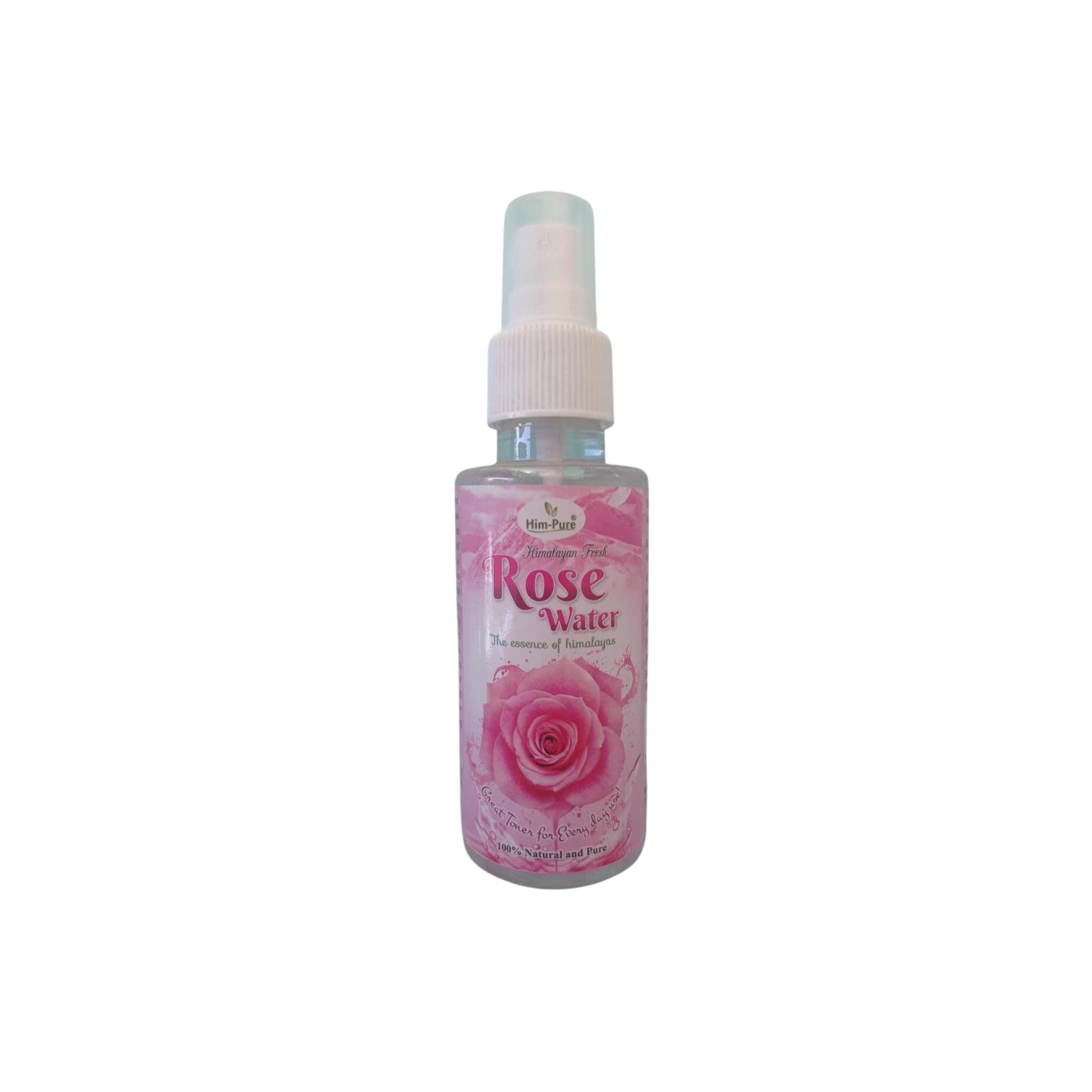 100% Natural Himalayan Rose Water - Organic Facial Toner & Hydrating Mist for Glowing Skin | Daily Skincare, Makeup Setting Spray | Perfect for Spa Day, Yoga Sessions & Travel Refreshment