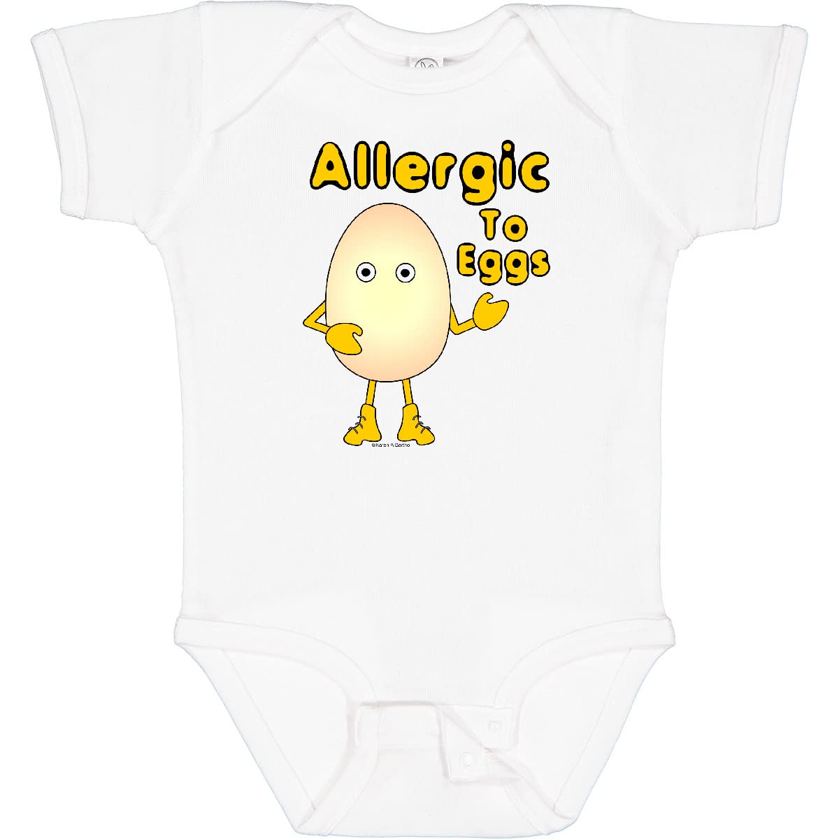 Allergic To Eggs Baby Bodysuit - Cute & Comfortable 100% Cotton Infant Onesie for Food Allergy Awareness | Perfect for Newborns, Infants & Toddlers | Great Gift for Baby Showers & First Birthdays