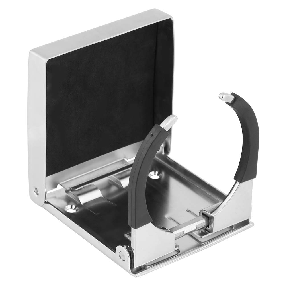 Adjustable Stainless Steel Folding Cup Holder for Boats, Trucks & RVs - Secure Drink Holder for Marine, Camping & Travel Use