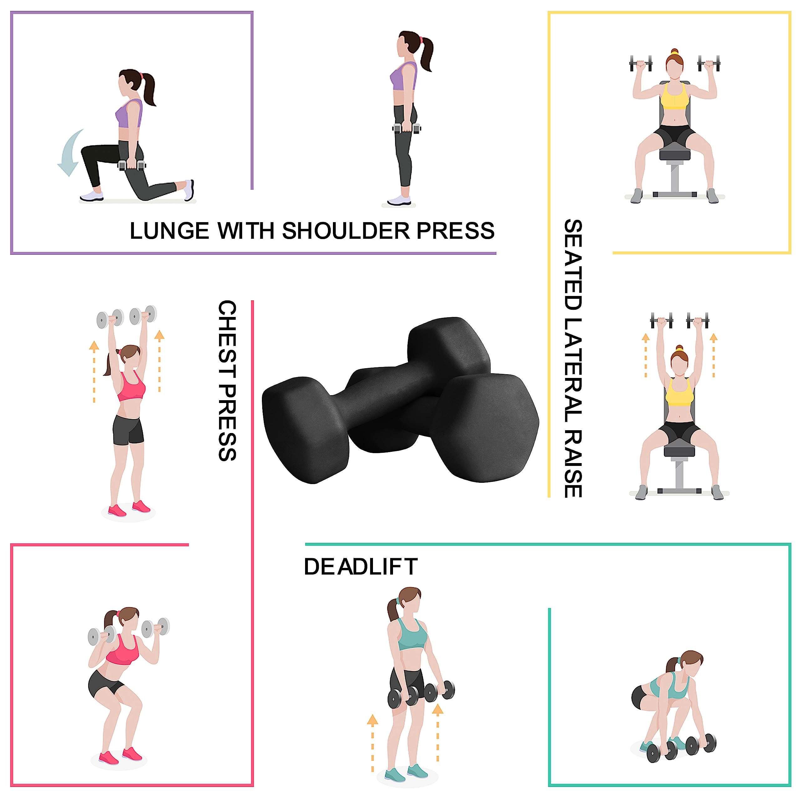 Balelinko Home Gym Equipment Set for Strength Training, Weight Loss, Yoga & Pilates - Adjustable Weights for Women, Men, Seniors & Youth - Perfect for Home Workouts, Fitness Routines & Full-Body Exercise