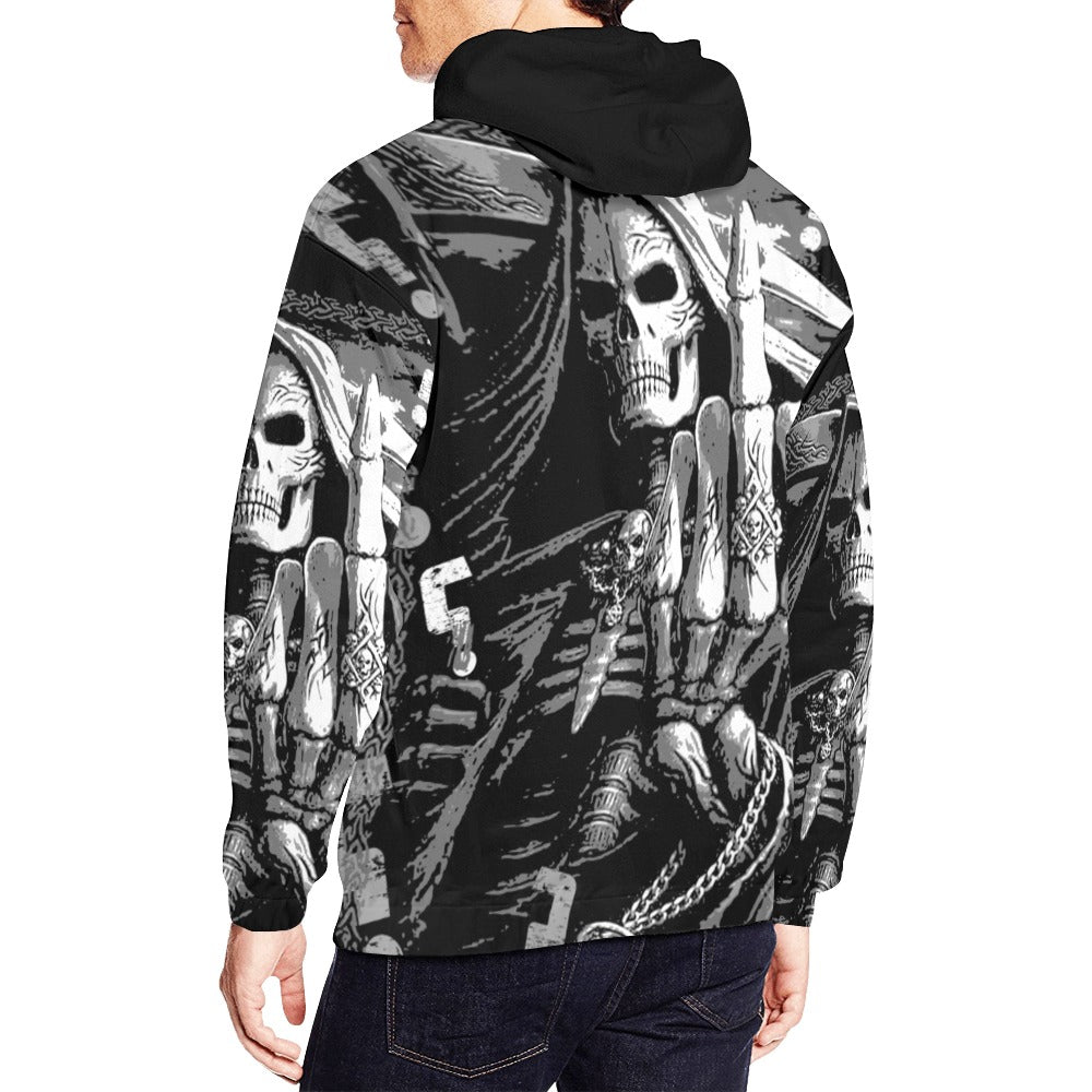 Grim Reaper Hoodie - Gothic Halloween Costume Hooded Sweatshirt for Men & Women | Perfect for Cosplay, Halloween Parties, and Dark Fashion