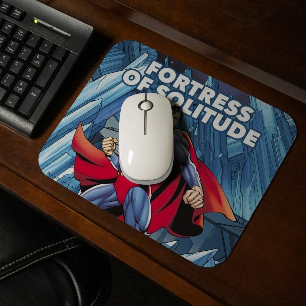 Superman Fortress of Solitude Low-Profile Gaming Mouse Pad - Ultra-Thin Non-Slip Surface for PC & Laptop - Perfect for Office Work, Gaming & Graphic Design