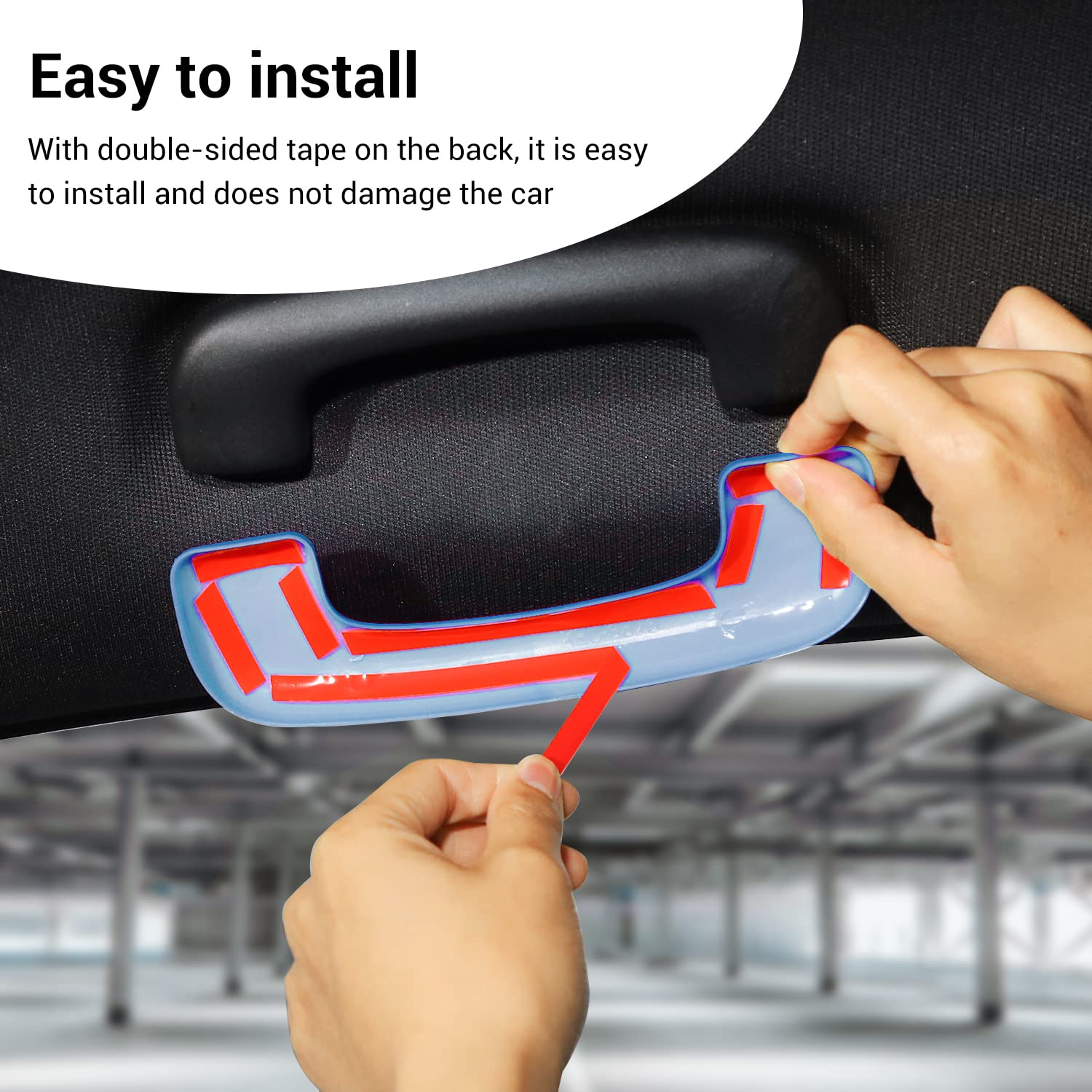 2015-2024 Dodge Charger Roof Grab Handle Cover Trim - ABS Blue Interior Accessories (4pcs) | Durable ABS Material | Perfect for Car Interior Upgrade & Protection