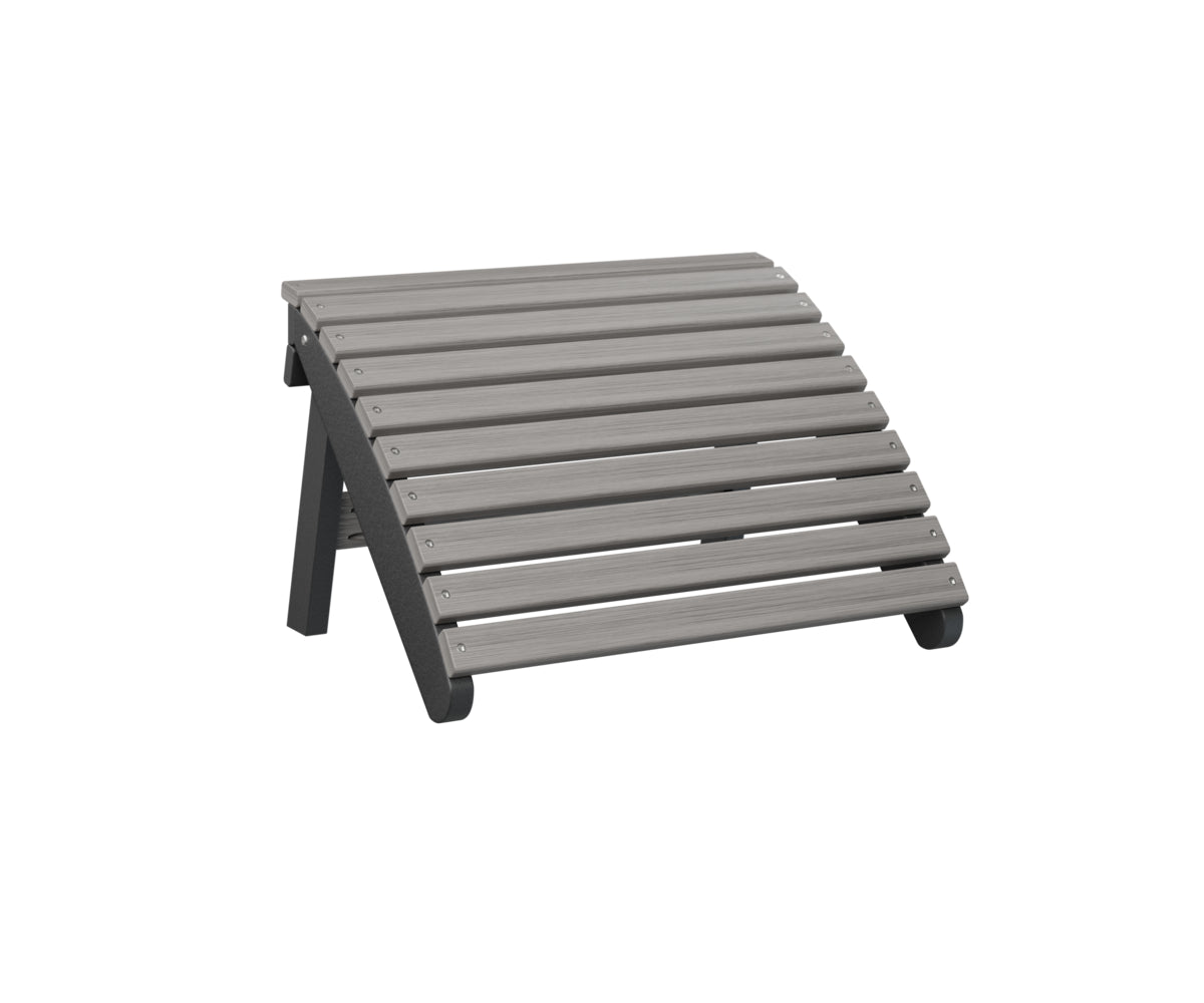 Berlin Gardens Folding Adirondack Footstool - Outdoor Patio Furniture, Portable Foot Rest for Garden, Deck, Poolside & Camping - Lightweight & Durable Design