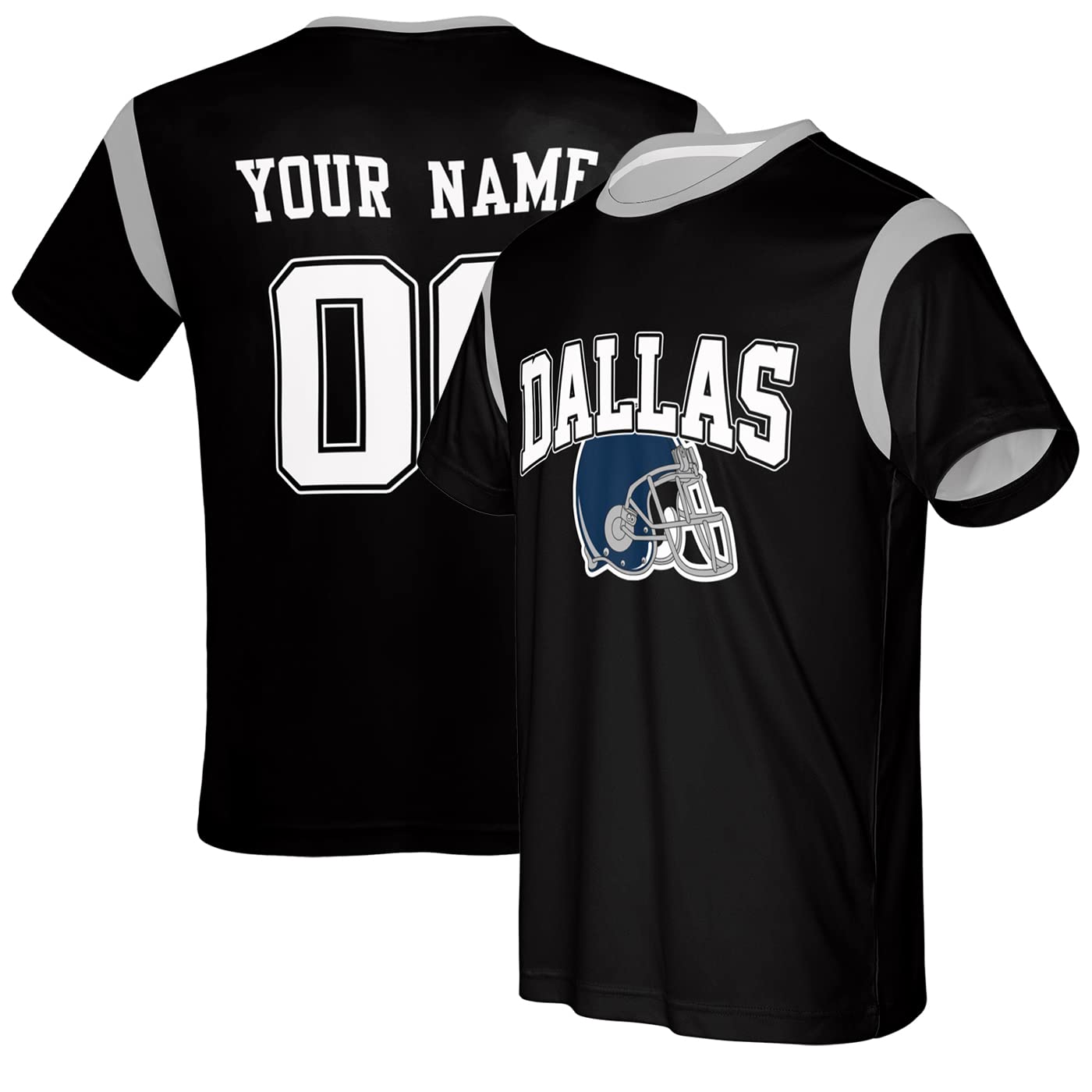 Custom Football Fan Shirts - Personalized Team Jersey with Name & Number - Men Women Kids Sports Apparel - Perfect for Game Day, Fan Parties & Gifts