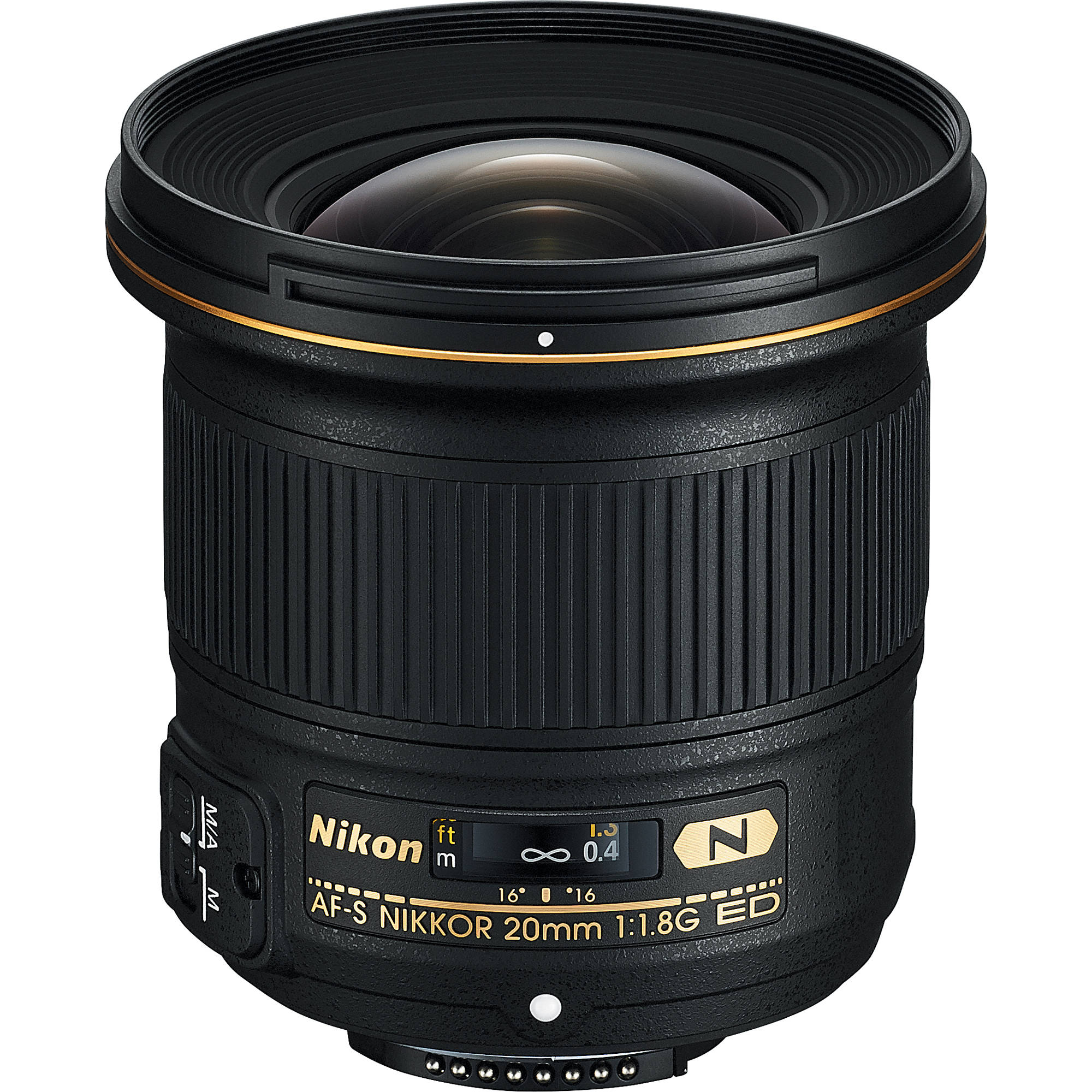Nikon AF-S NIKKOR 20mm f/1.8G ED Wide-Angle Prime Lens for DSLR Cameras - Perfect for Landscape, Architecture & Low-Light Photography