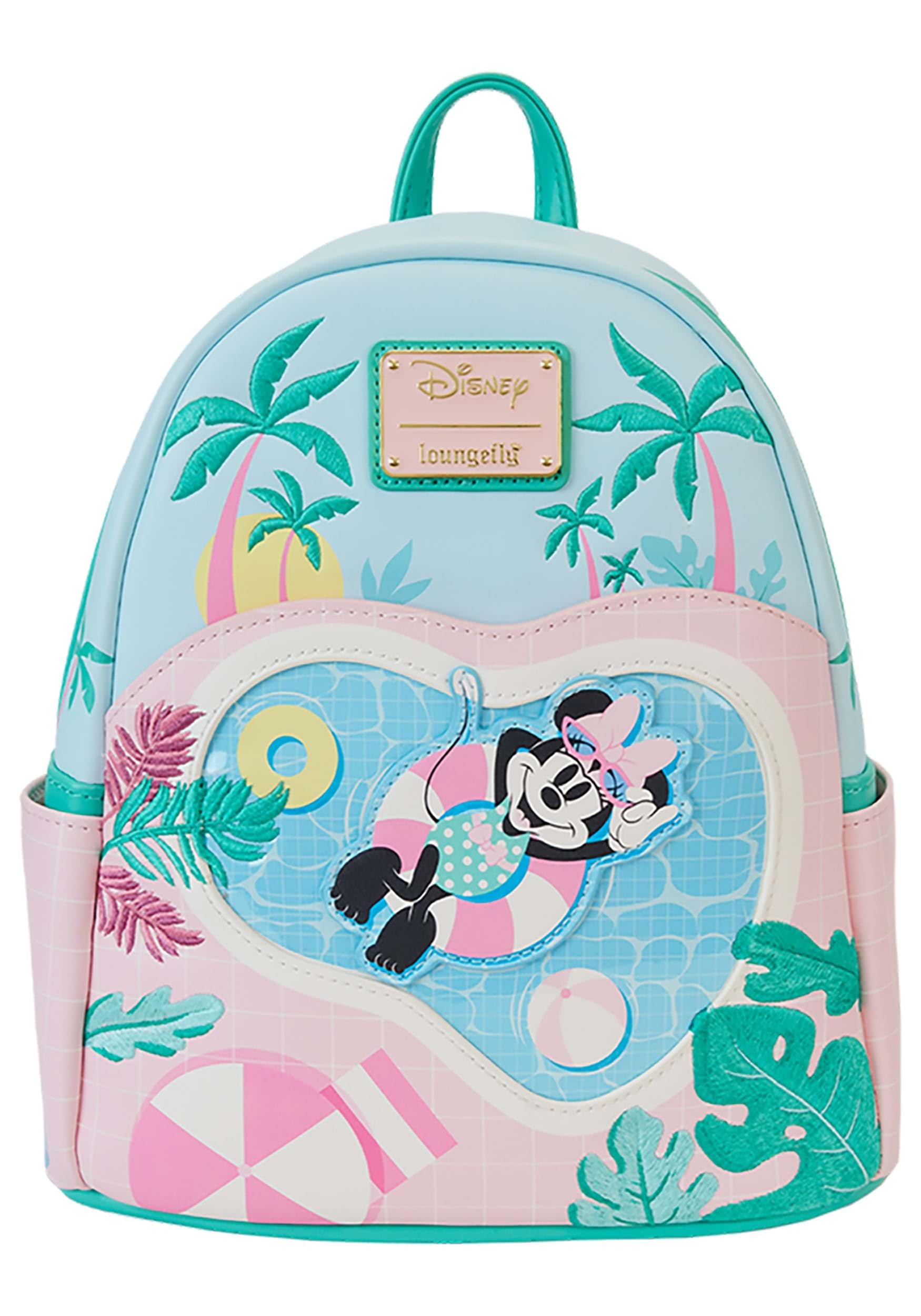 Loungefly Disney Minnie Mouse Vacation Style Poolside Mini Backpack - Cute Disney Accessories for Women | Perfect for Beach Trips, Pool Parties & Disney Vacations