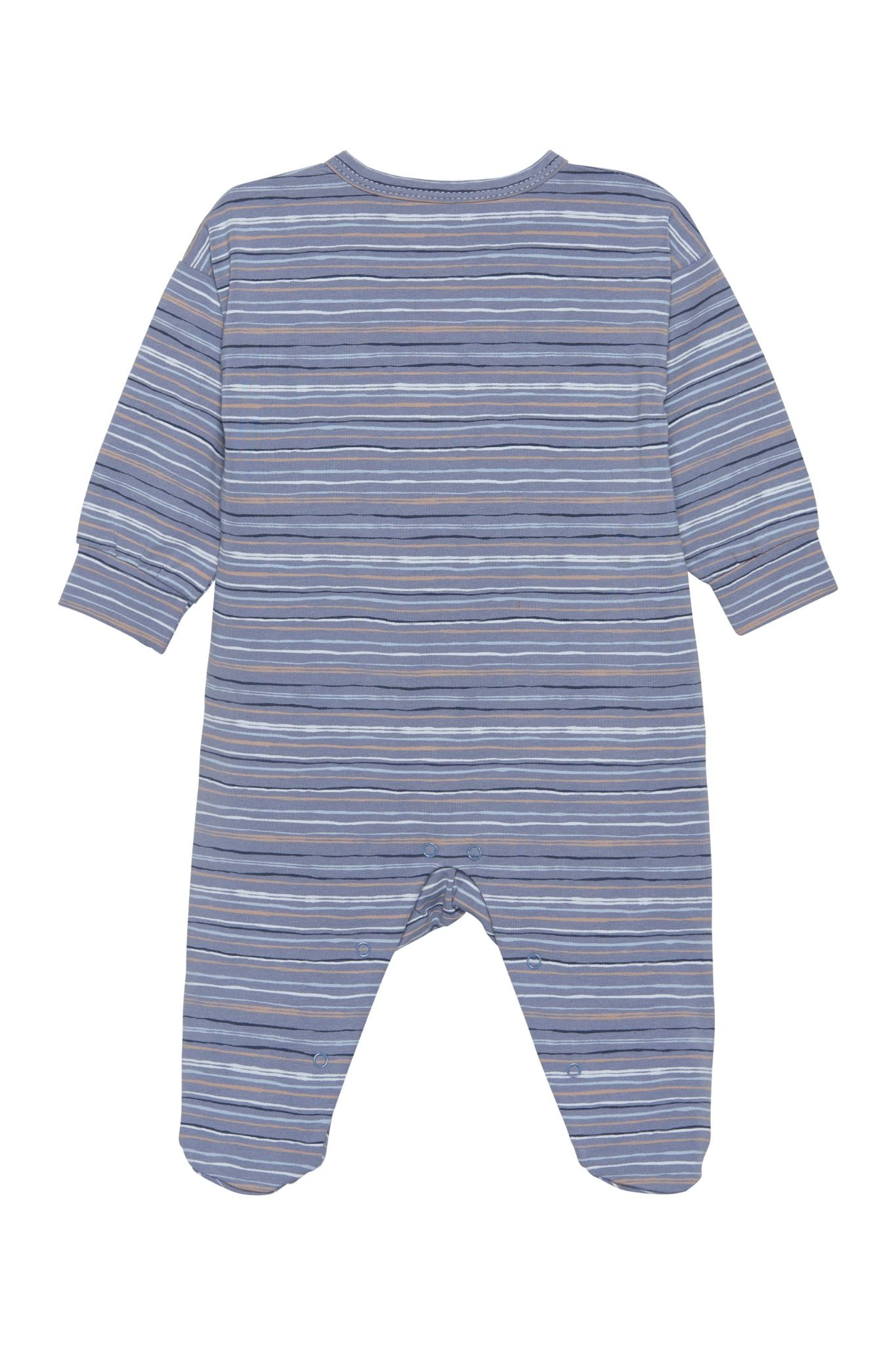 Flint Stone Striped Baby Boy Footie Pajamas - Soft & Cozy Sleepwear for Newborns & Infants - Perfect for Bedtime, Lounging & Photo Shoots