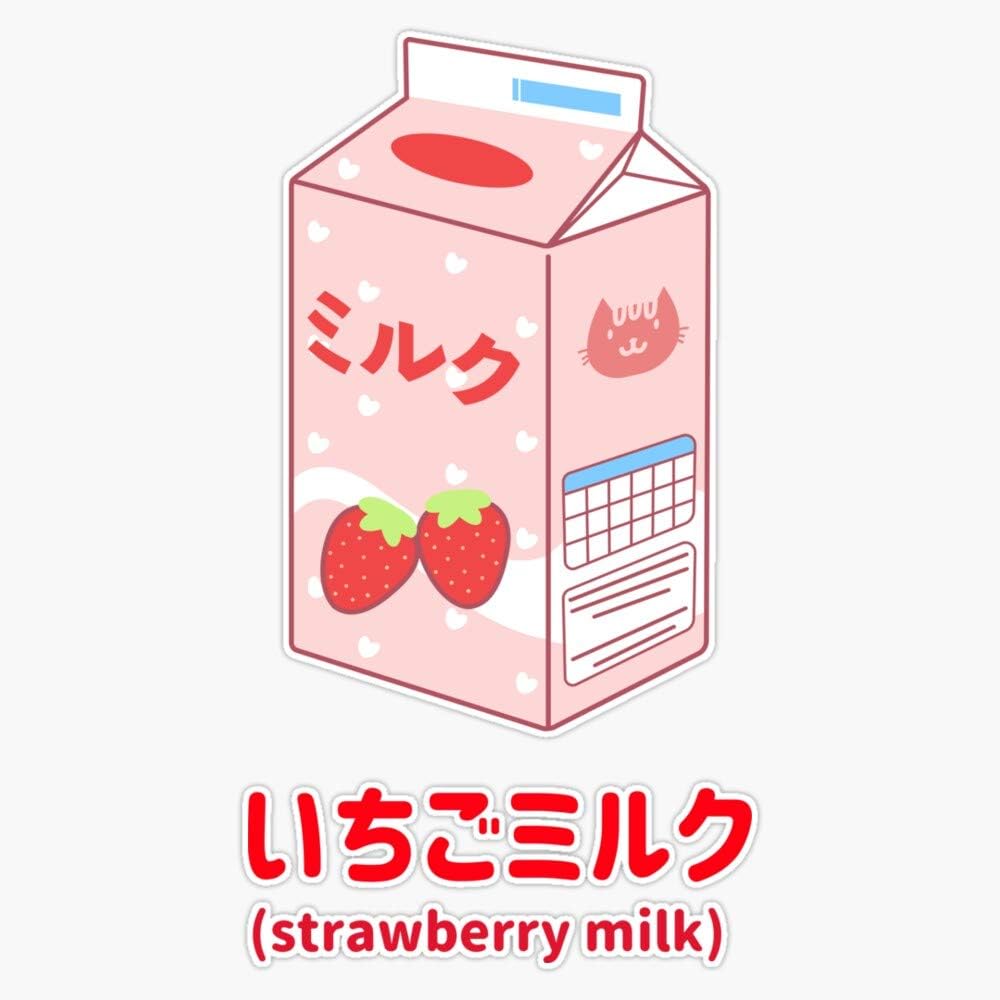 Leyland Designs Japanese Strawberry Milk Vinyl Sticker - 5